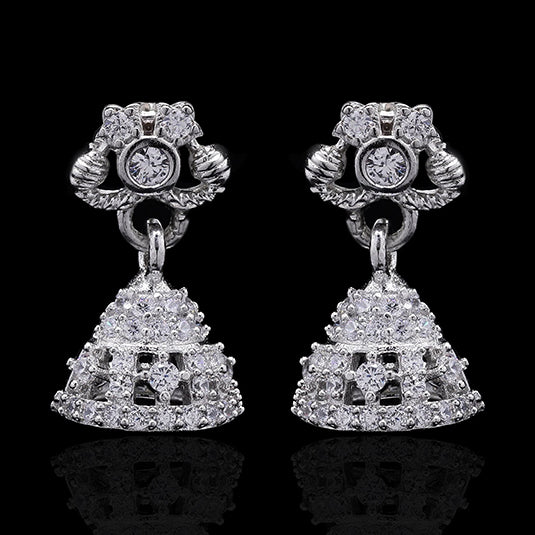 Gulnar Silver Jhumki