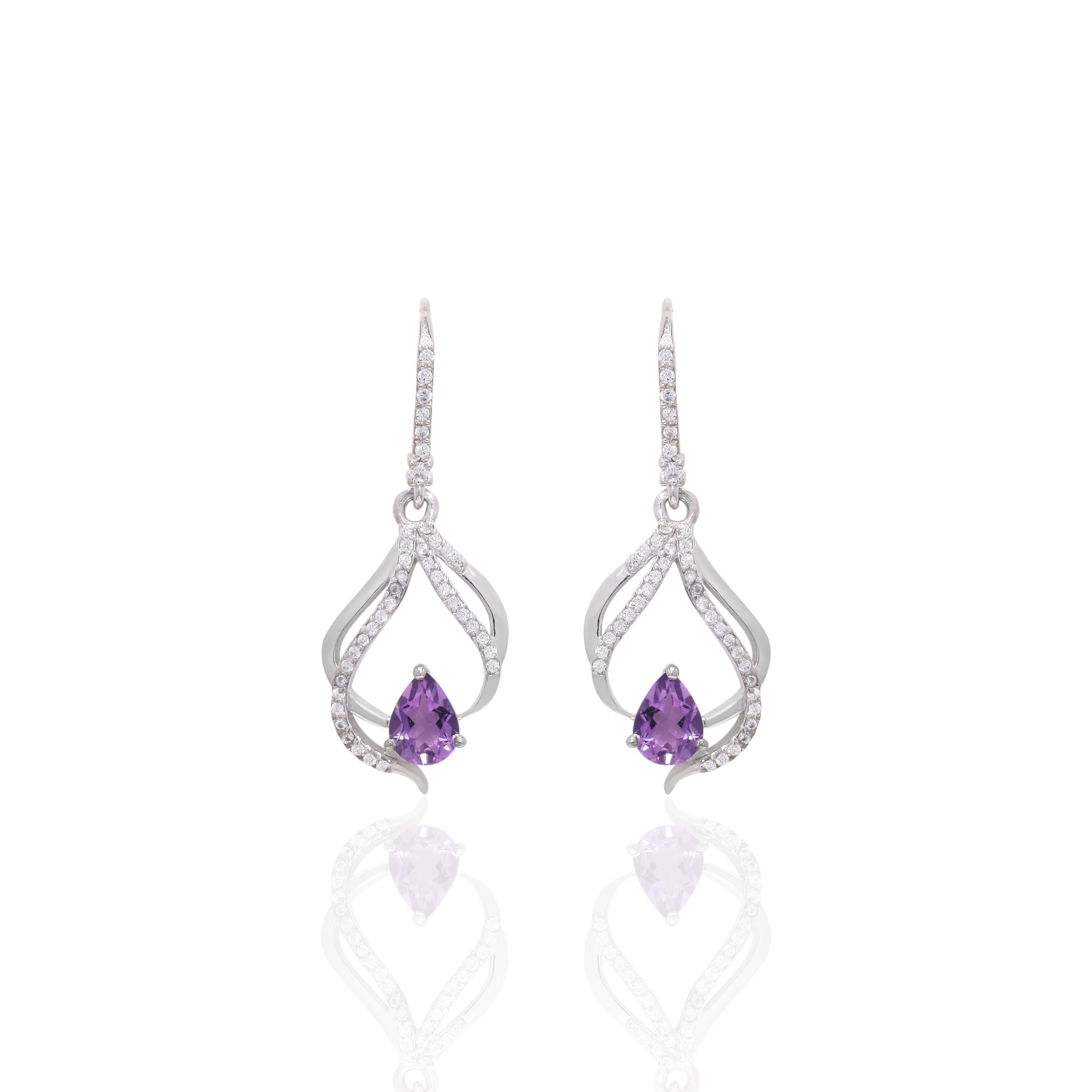 Amethyst Charm Pendant Set