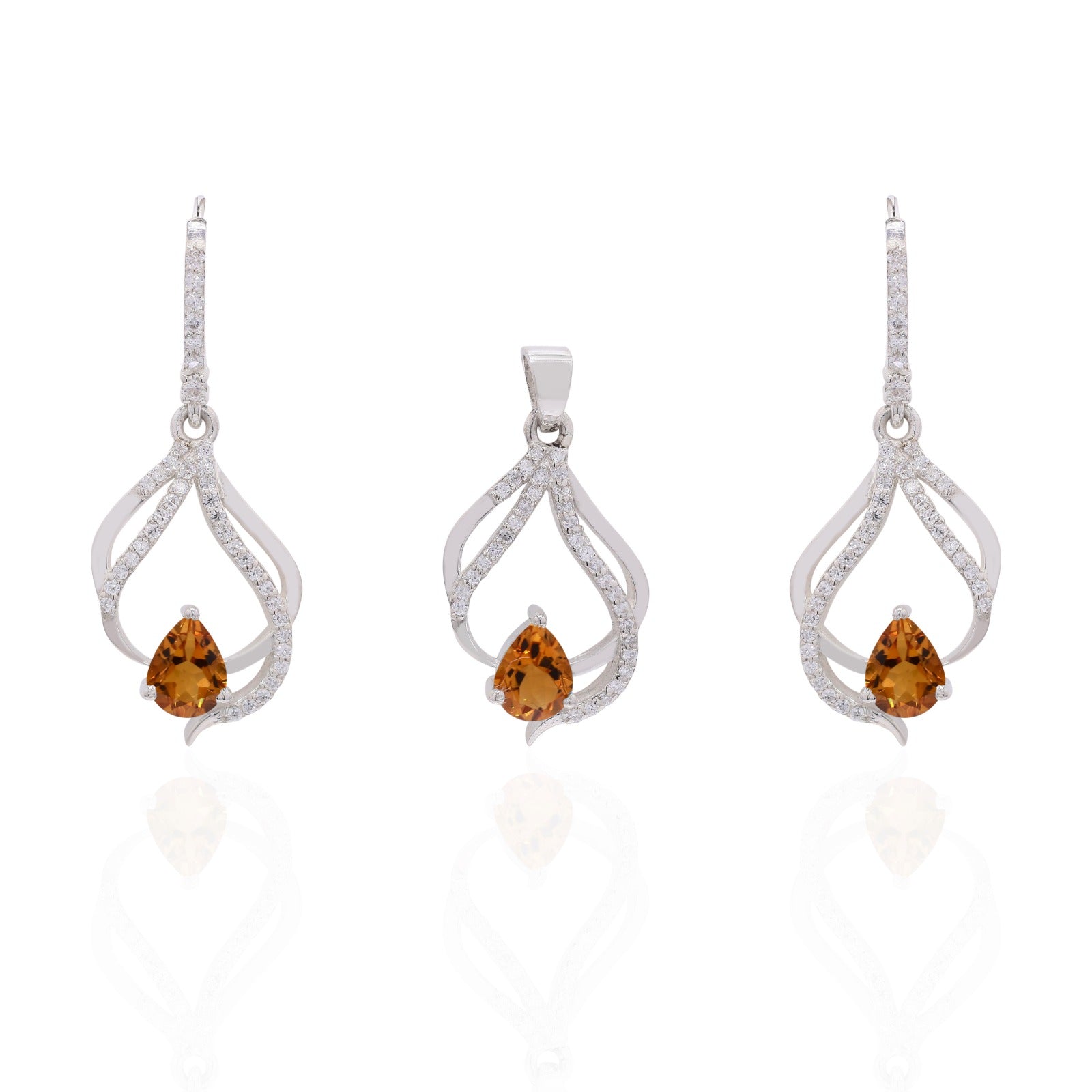 Citrine Spark Pendant Set