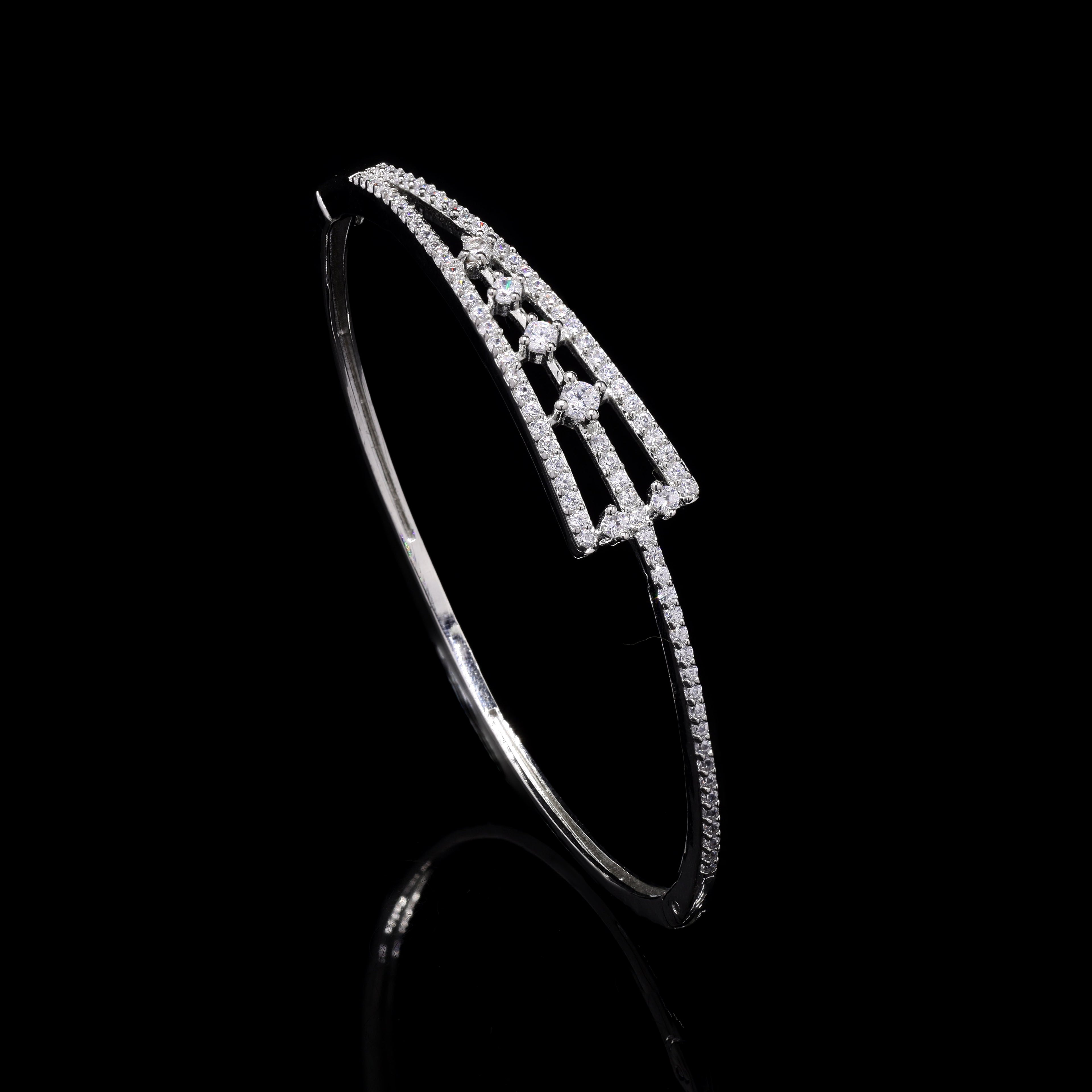 Modern Art Silver Bracelet