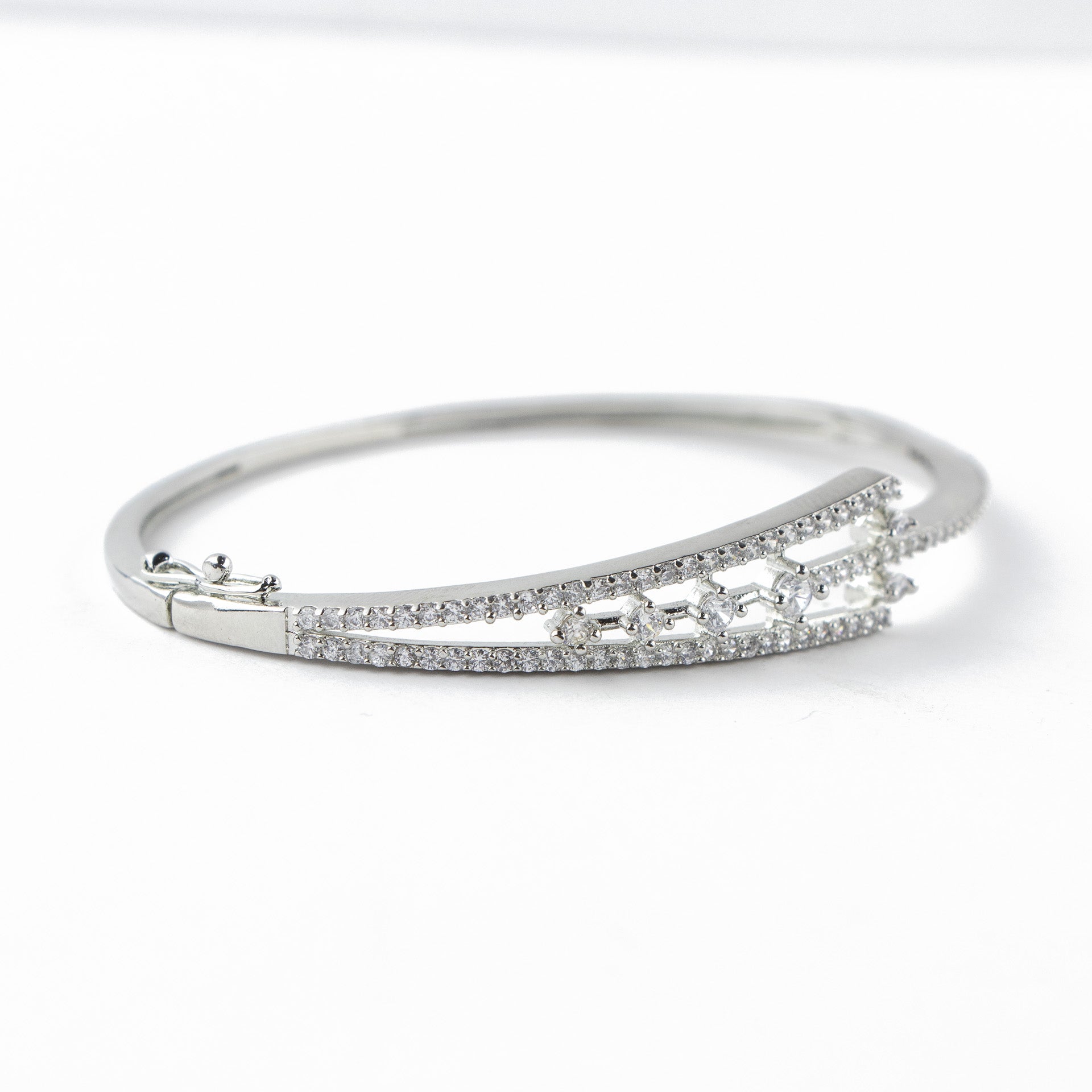 Modern Art Silver Bracelet