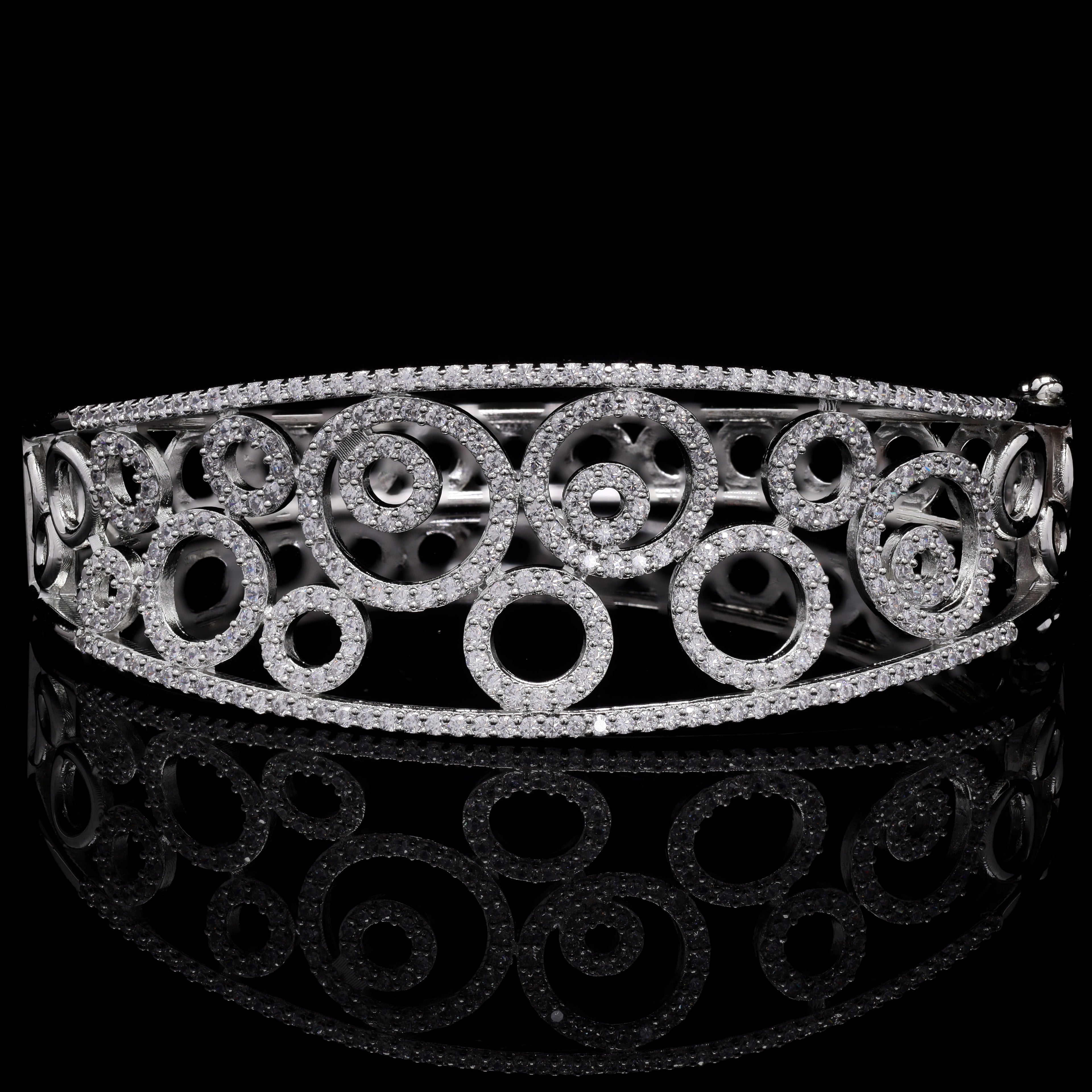 Infinity Spiral Silver Bracelet