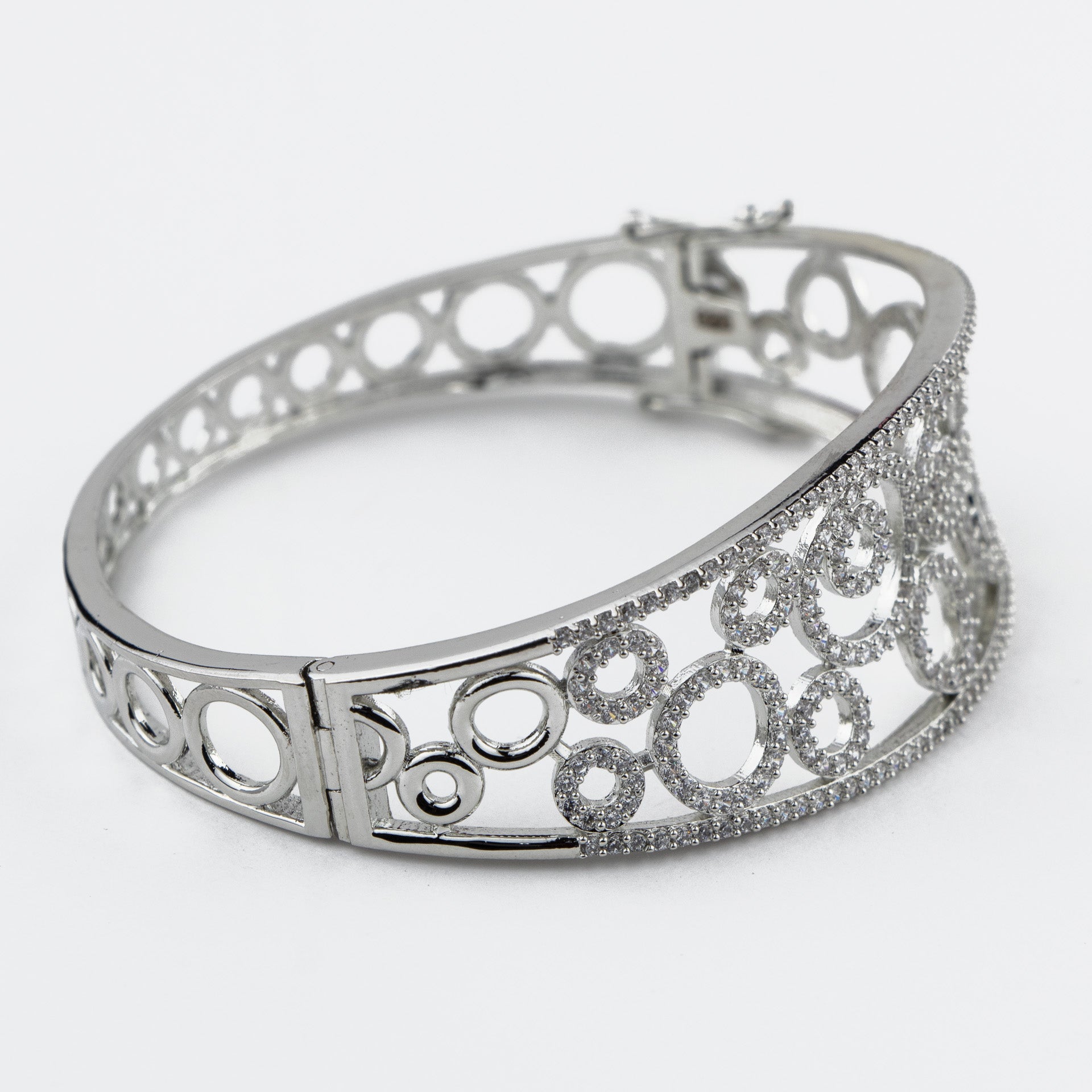 Infinity Spiral Silver Bracelet
