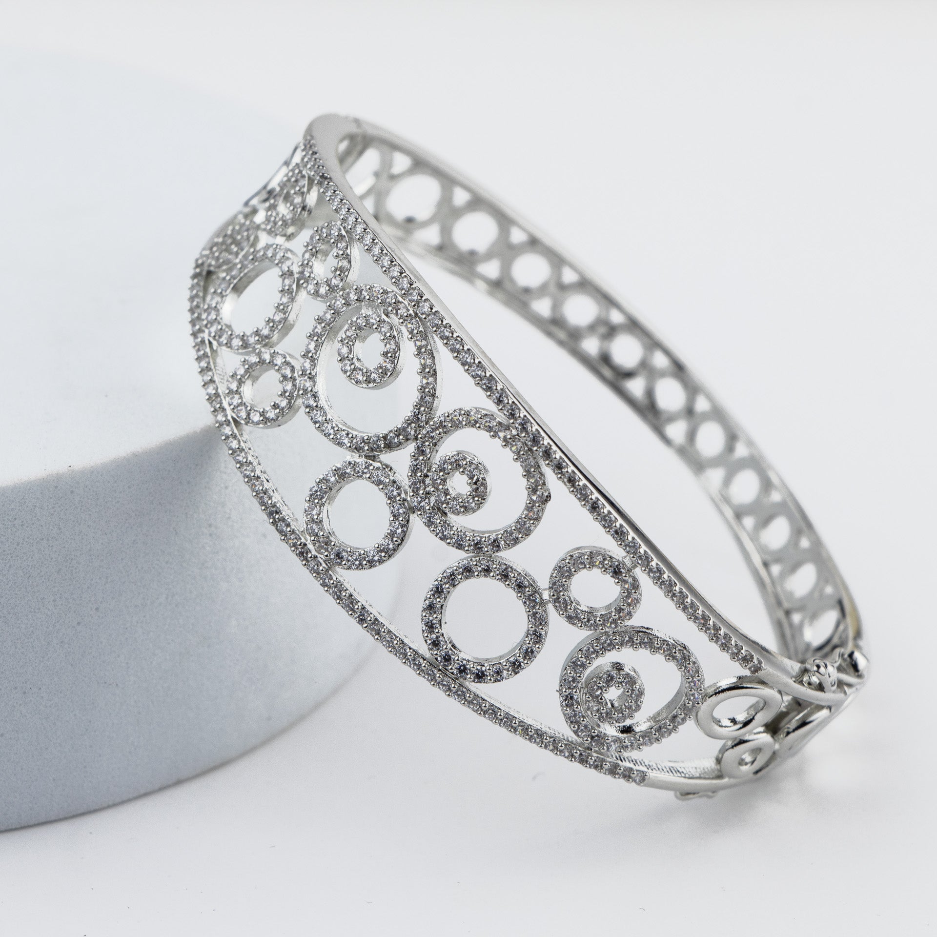 Infinity Spiral Silver Bracelet