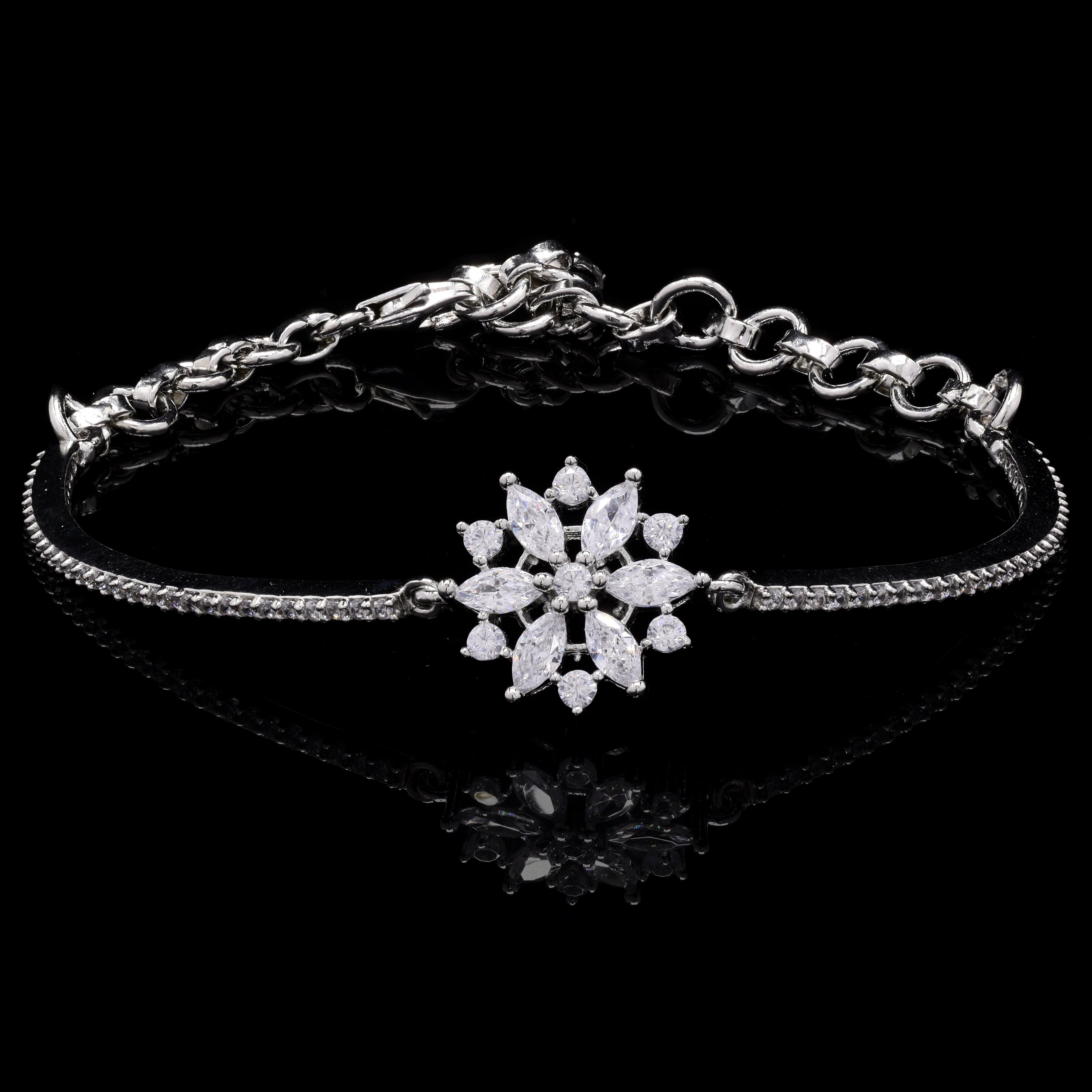Silver Lily Bracelet