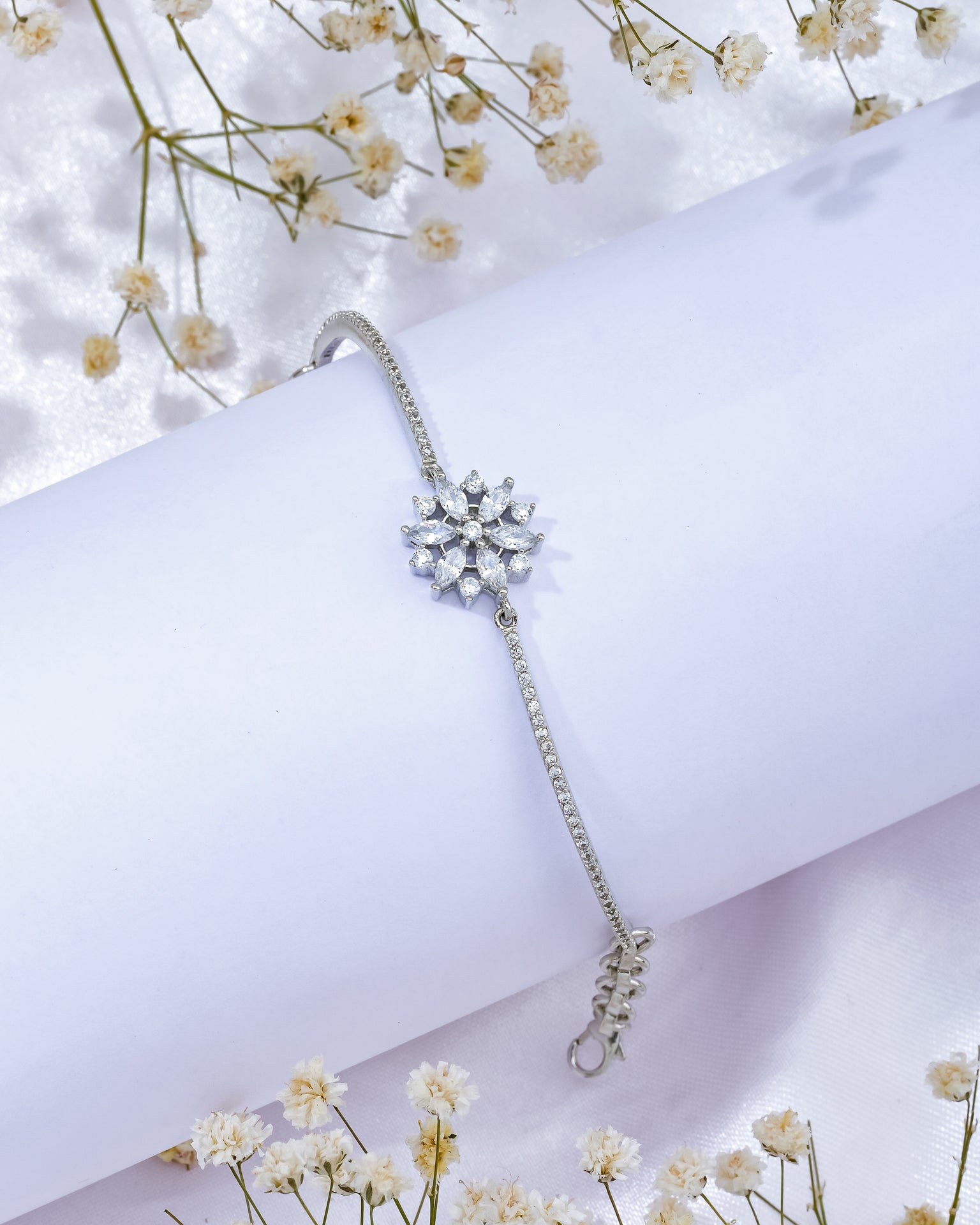 Silver Lily Bracelet