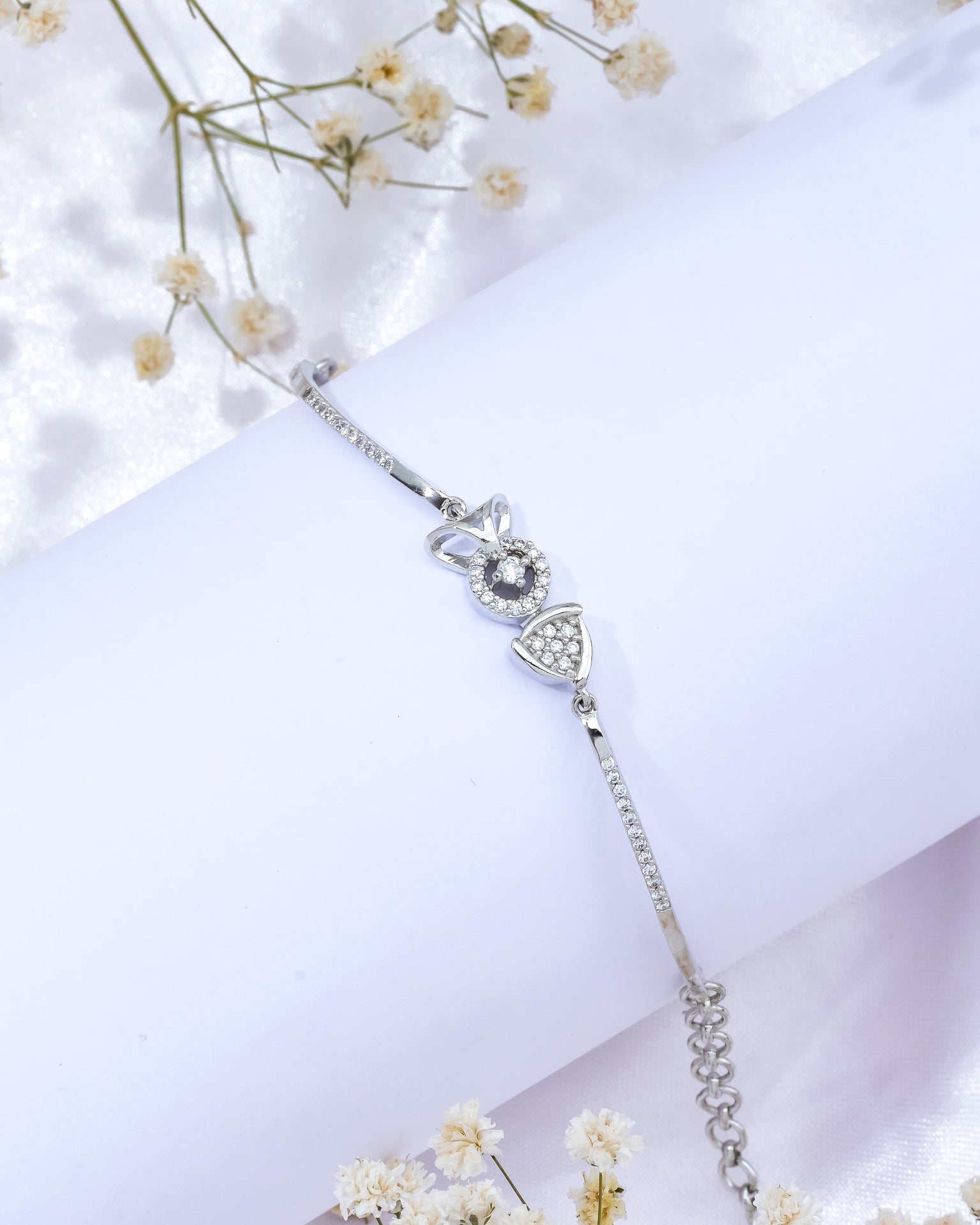 Silver Ripple Fish Bracelet