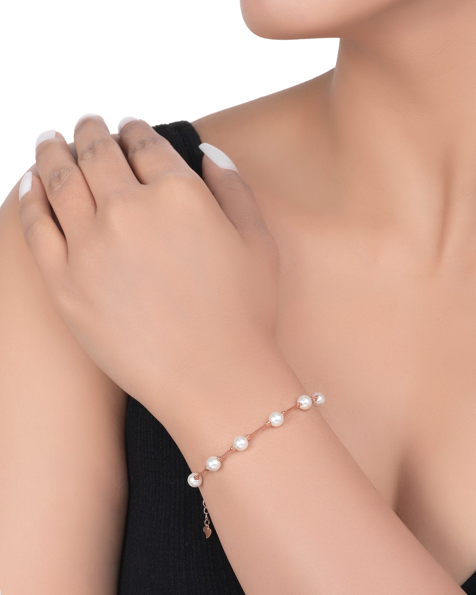 Nine-Pearl Silver Bracelet