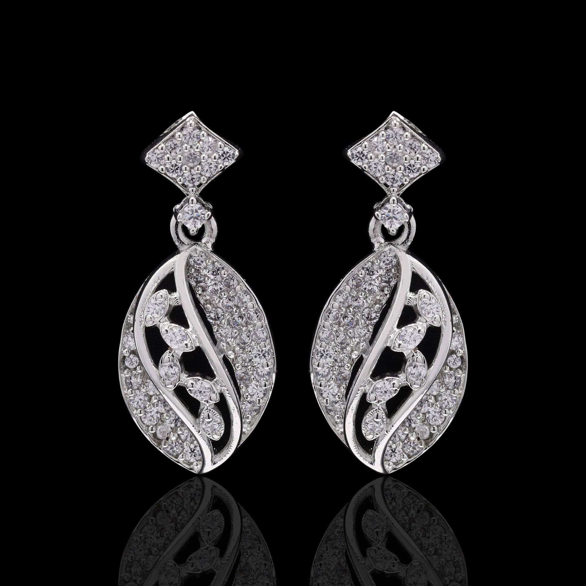Silver Leaf Earrings