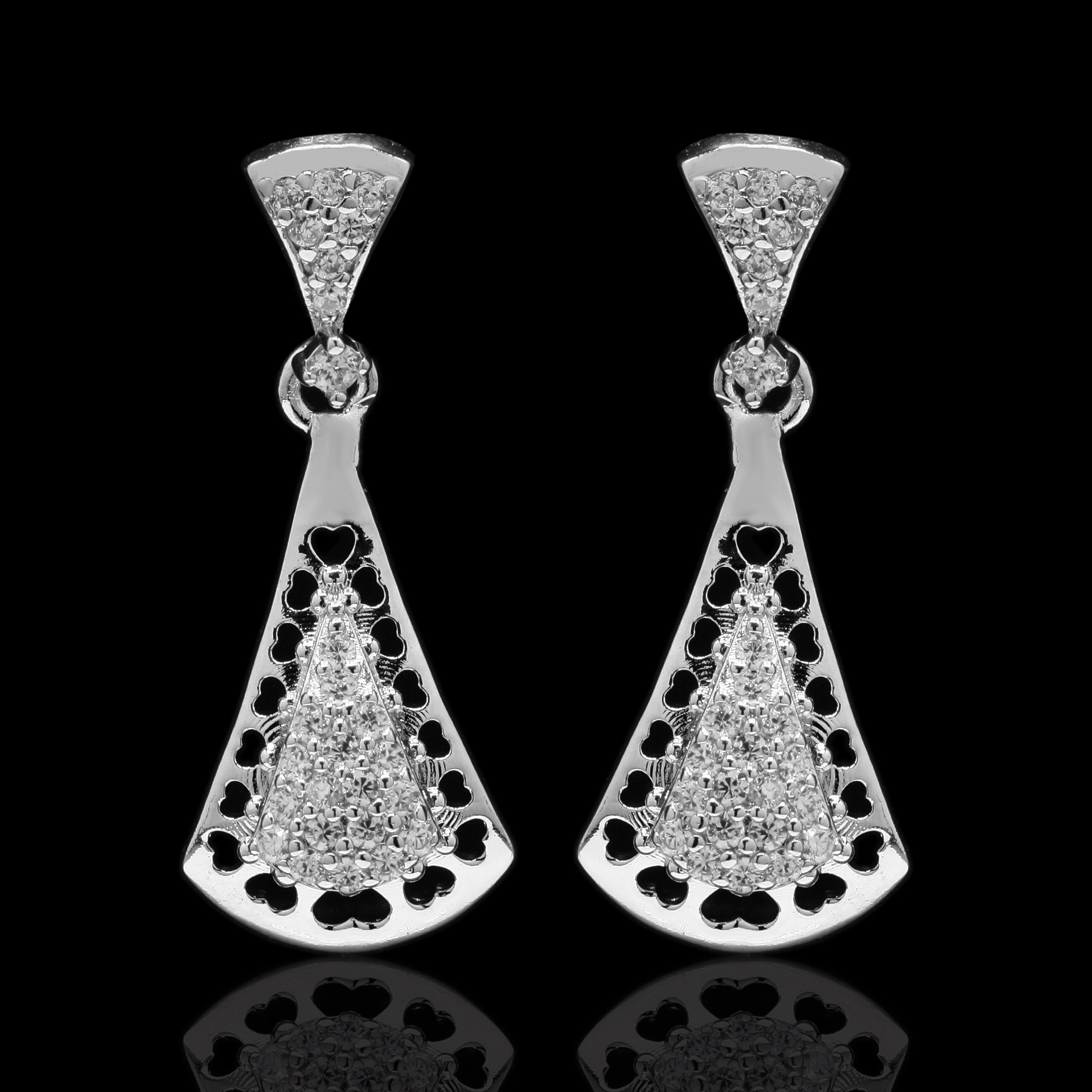 Soft Curve Silver Earrings