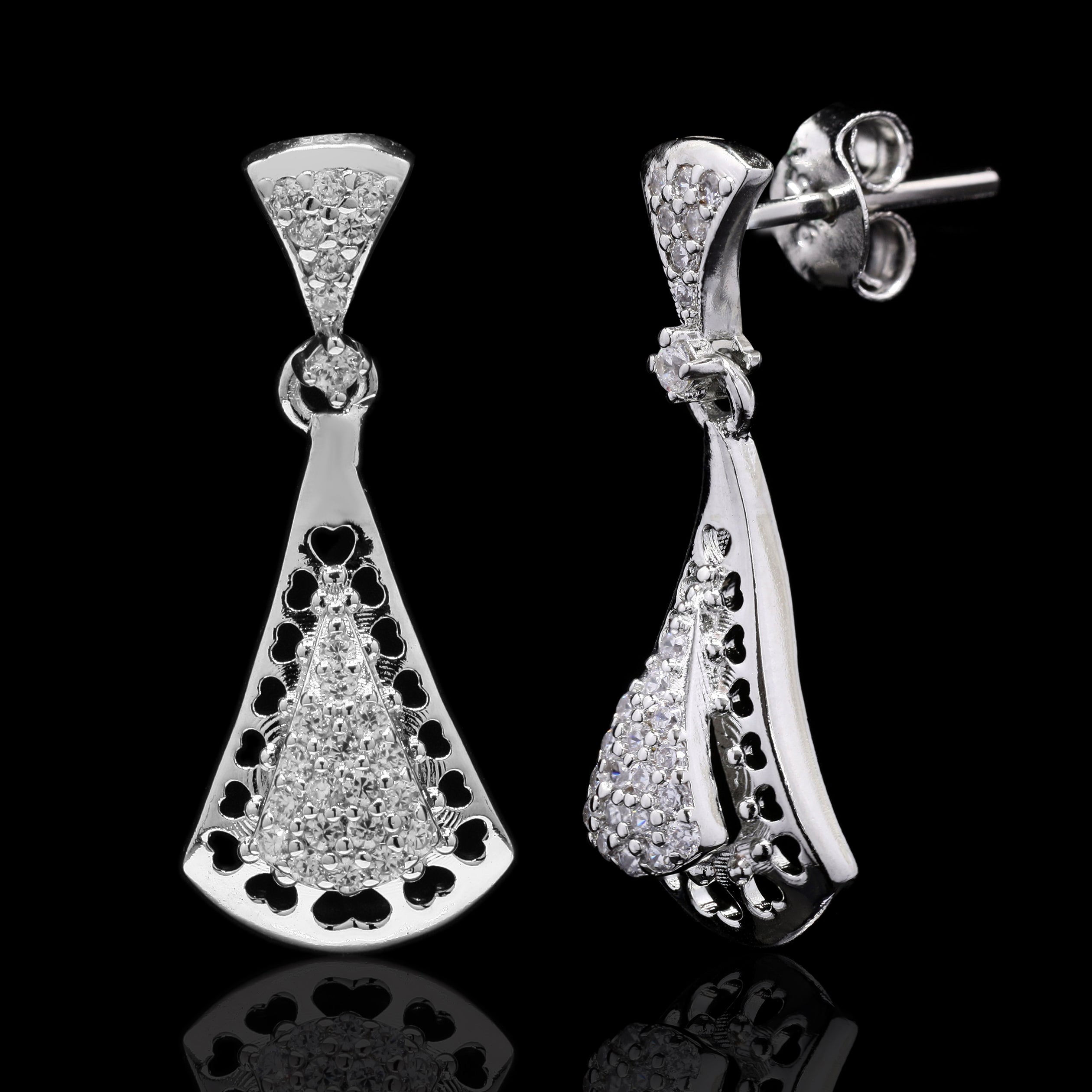 Soft Curve Silver Earrings