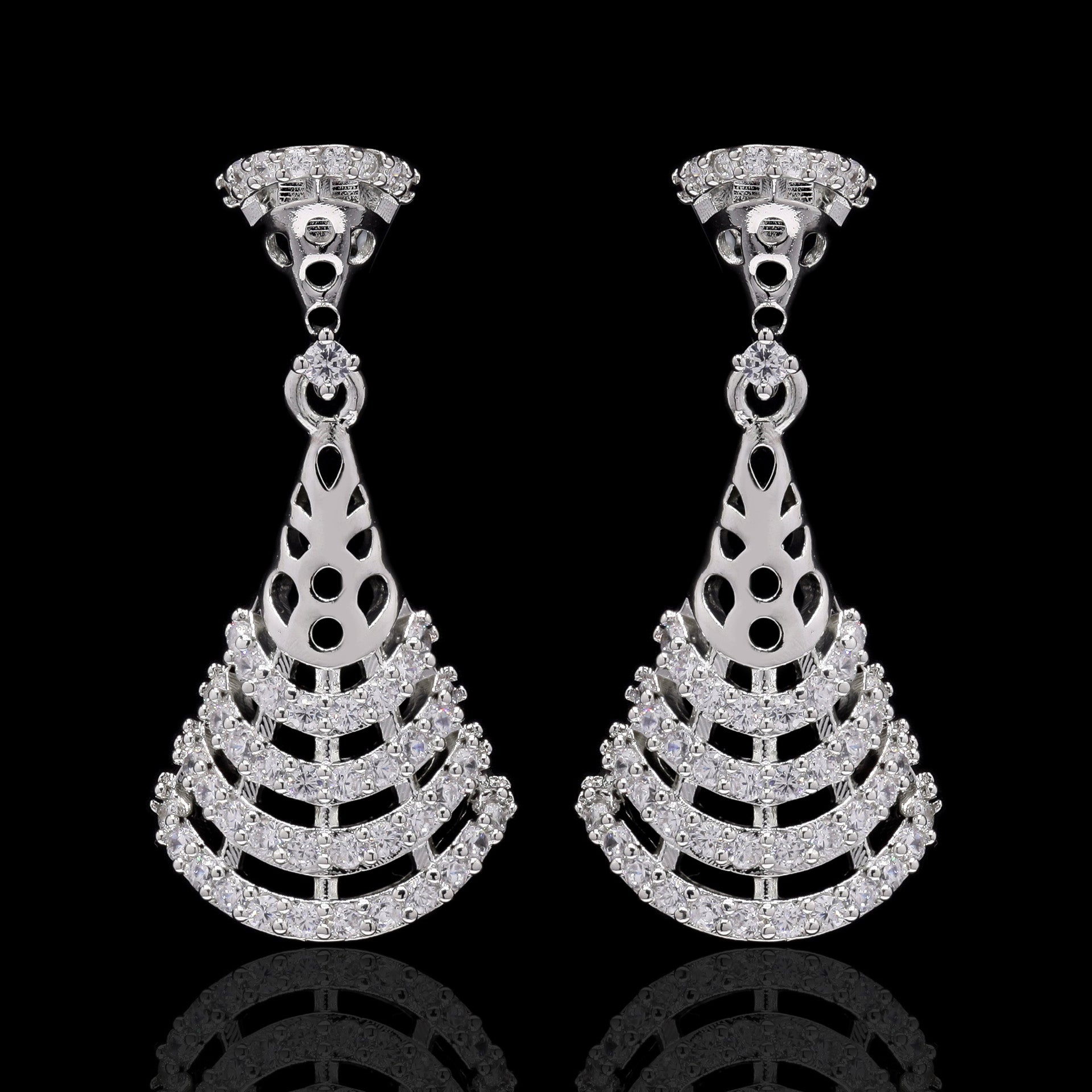 Bold Statement Silver Earrings