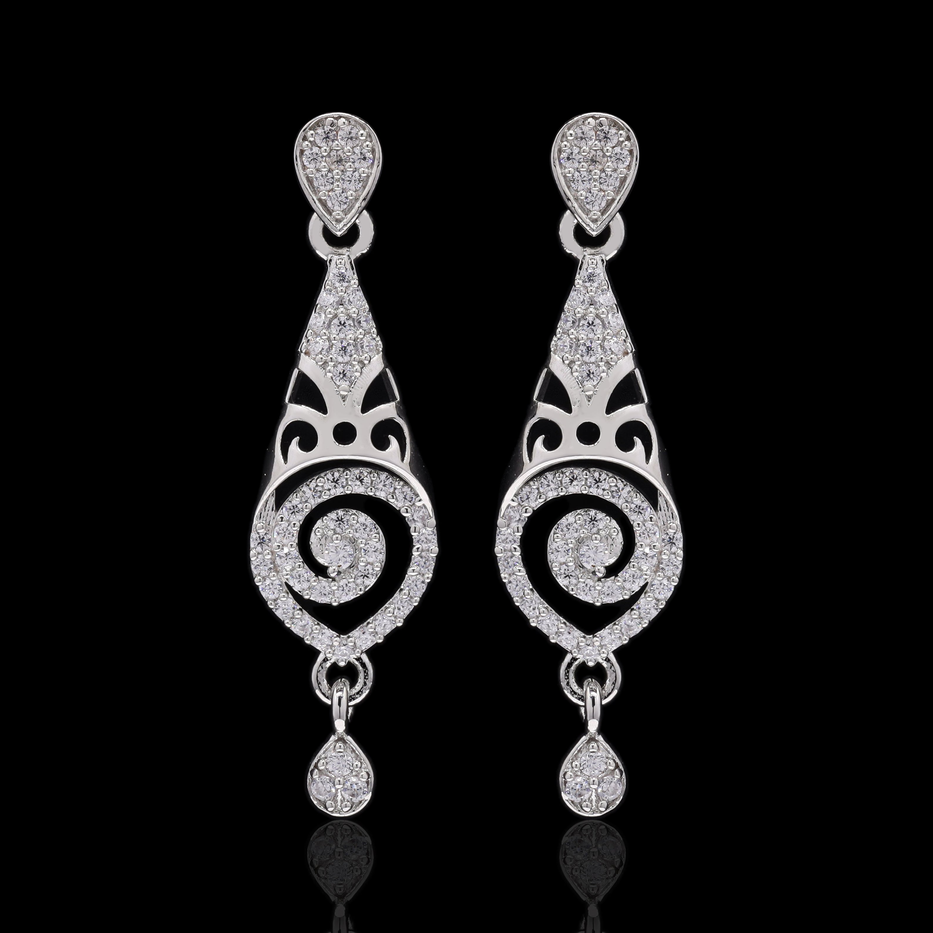 Twist and Turn Silver Earrings