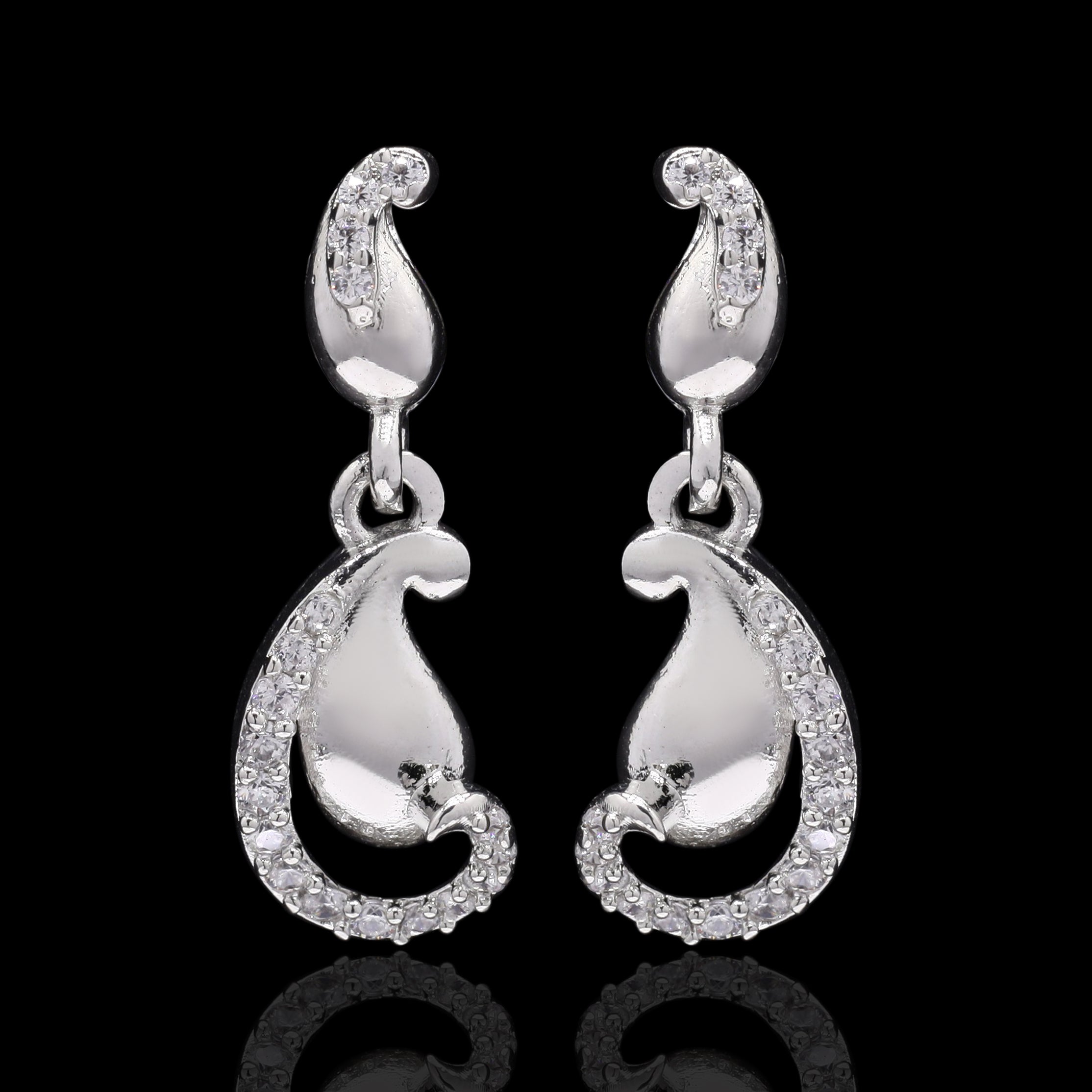 Dainty Drops Silver Earrings