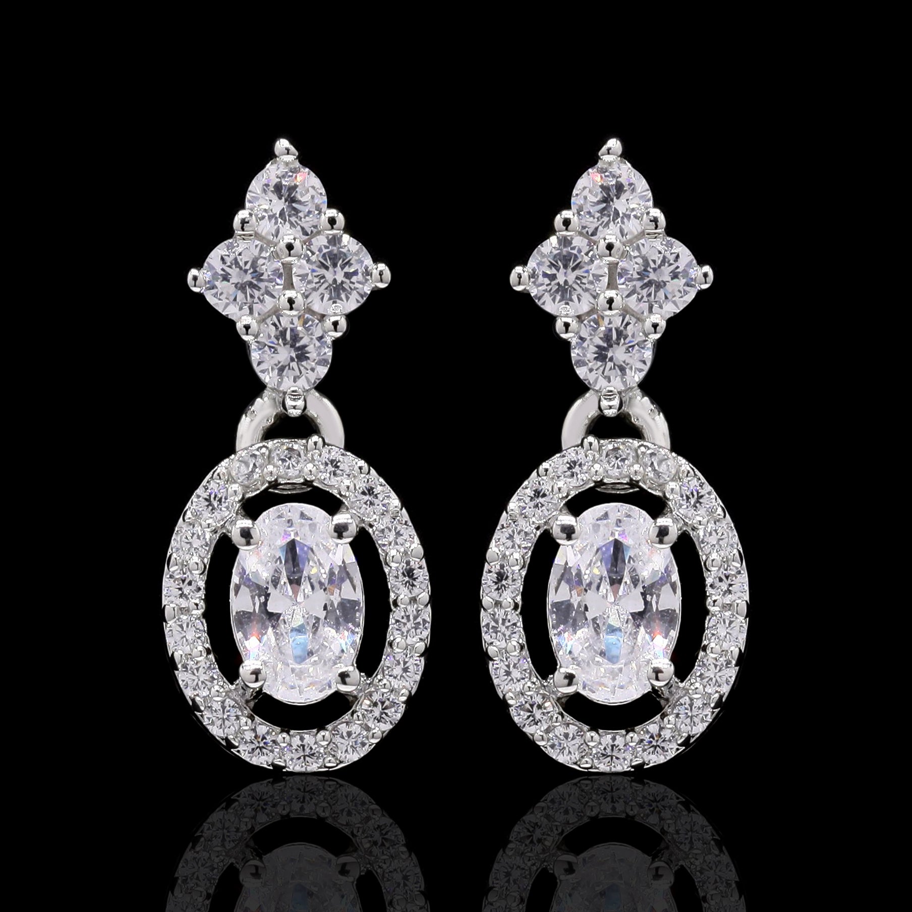 Timeless Oval Silver Earrings
