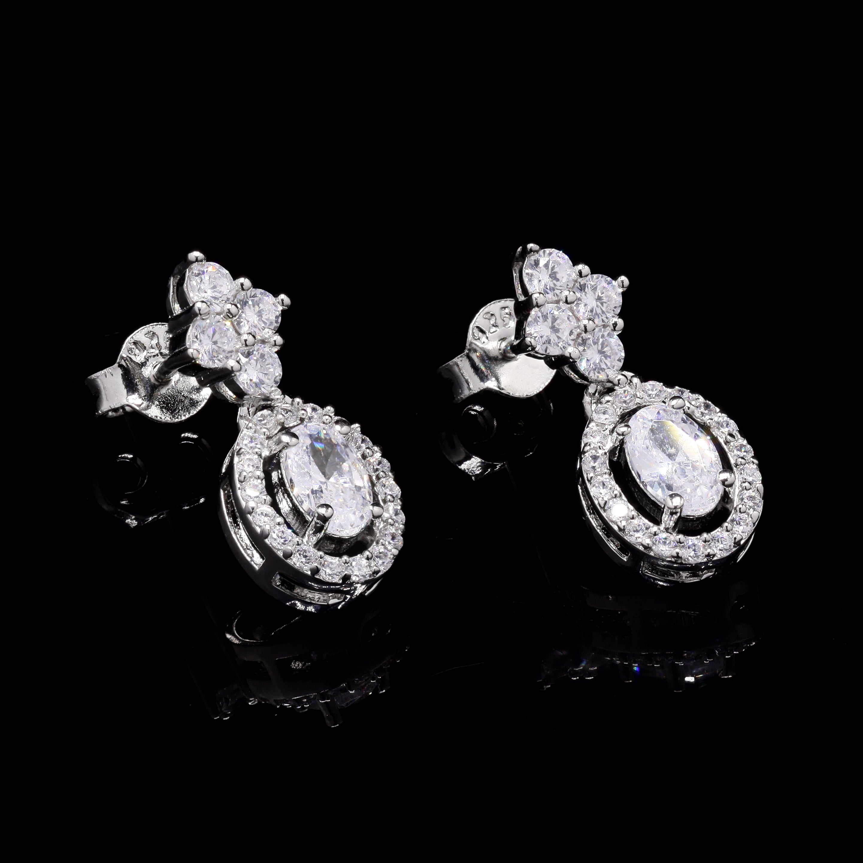 Timeless Oval Silver Earrings