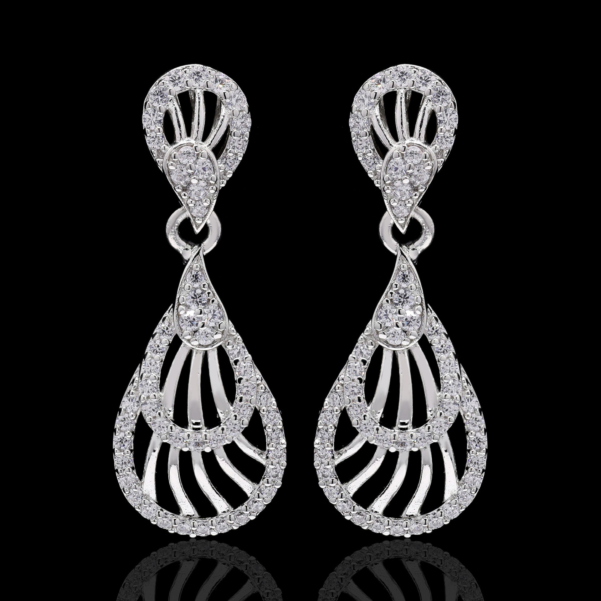 Dewy Drops Silver Earrings