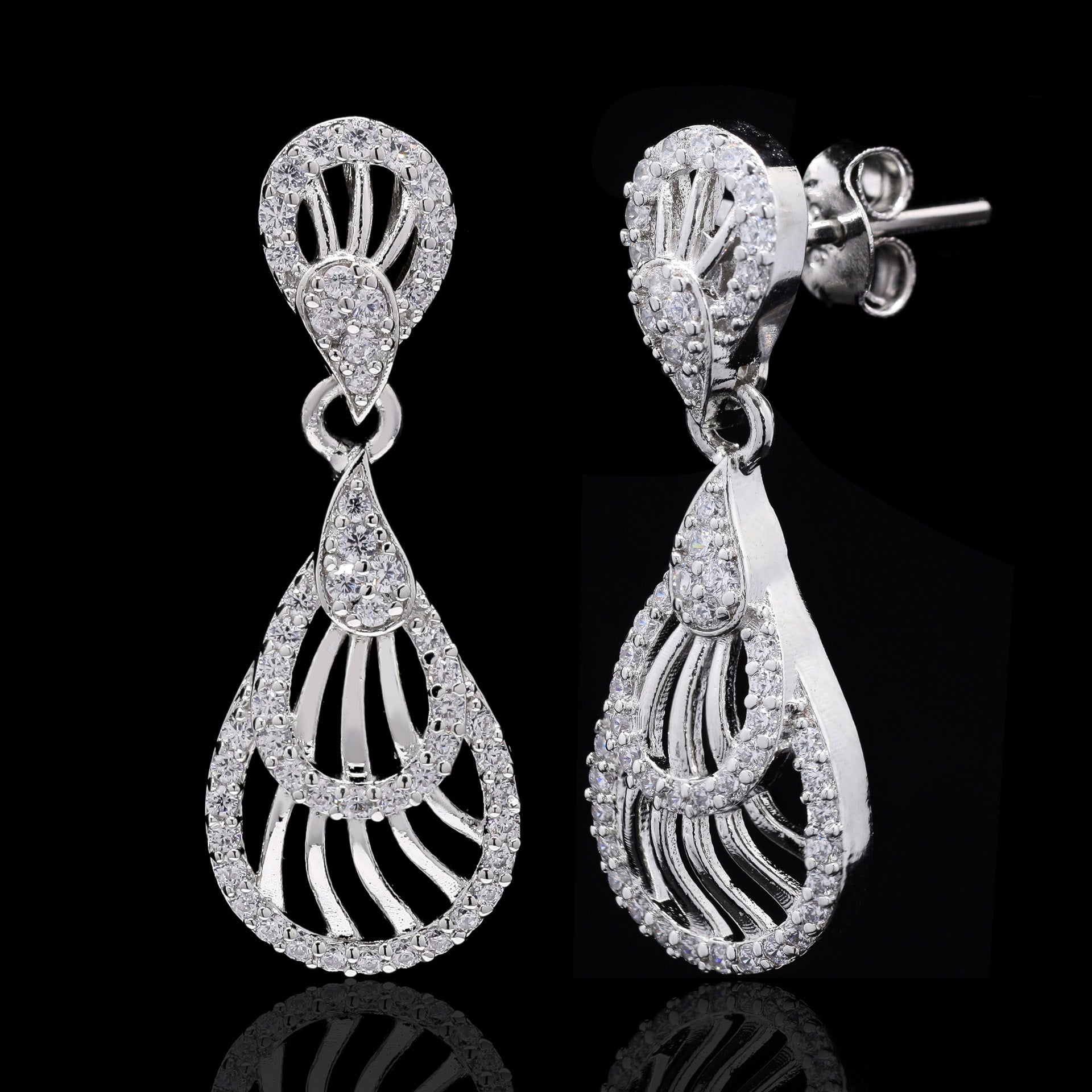 Dewy Drops Silver Earrings