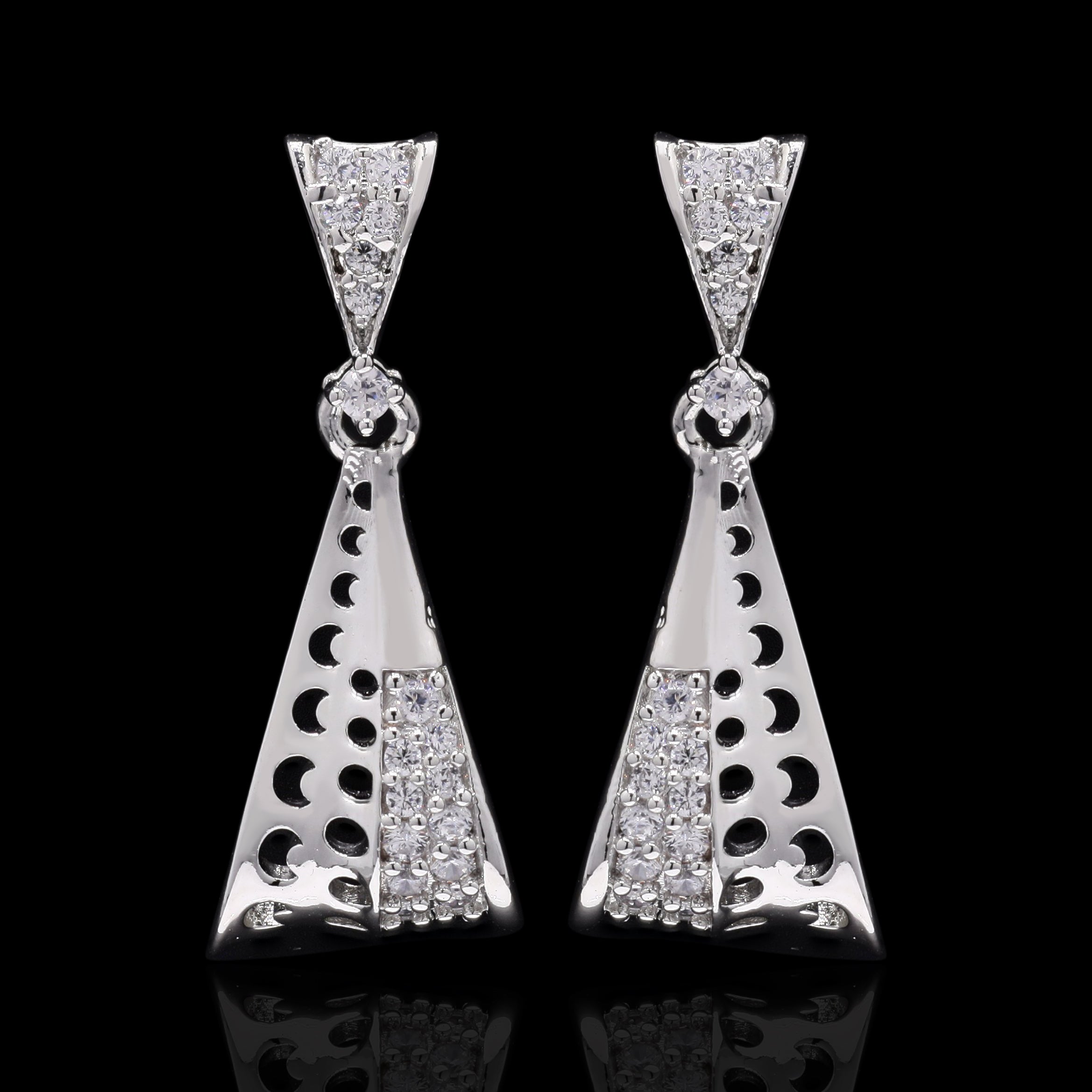 Celeste Curve Silver Earrings