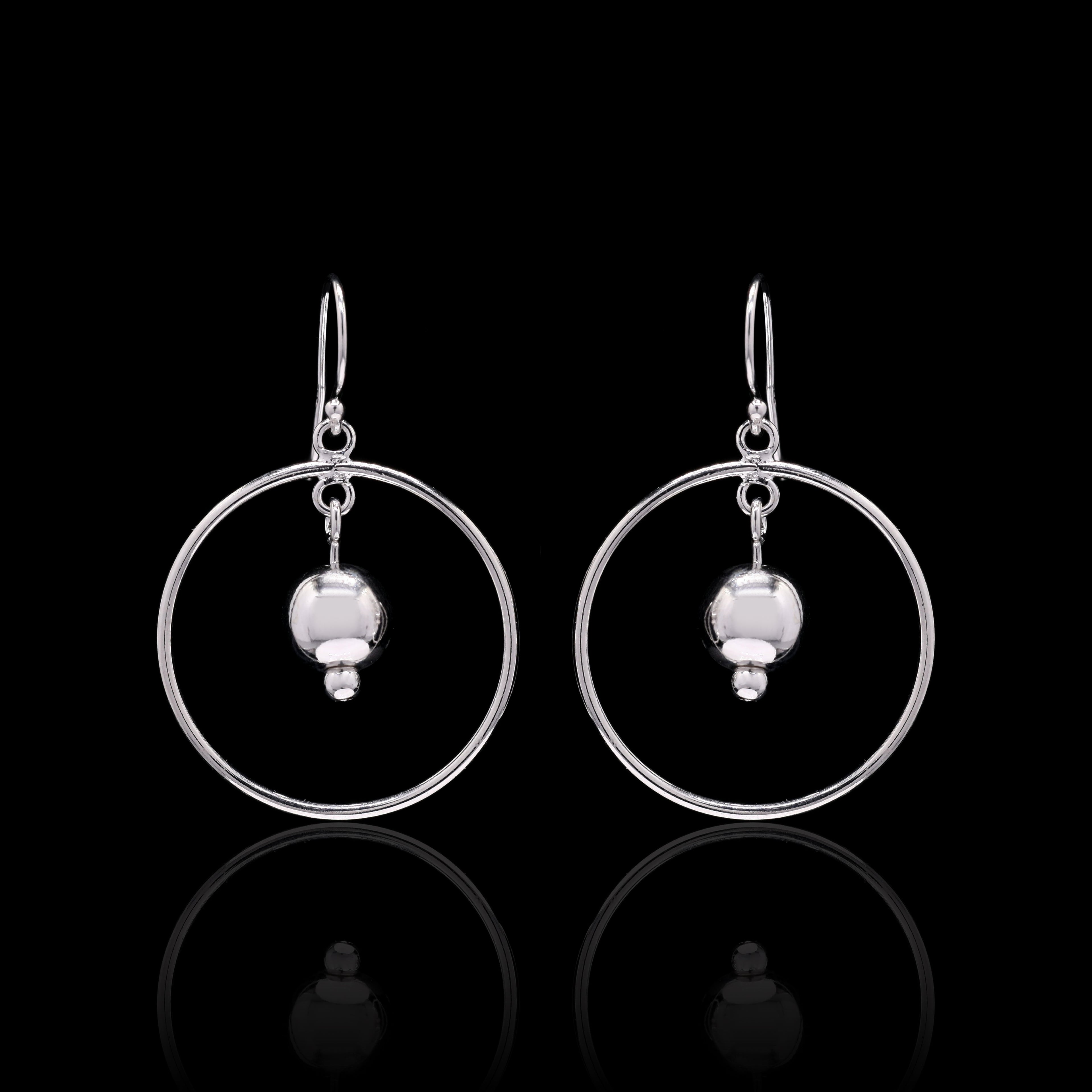 Bold Pearl Silver Earrings
