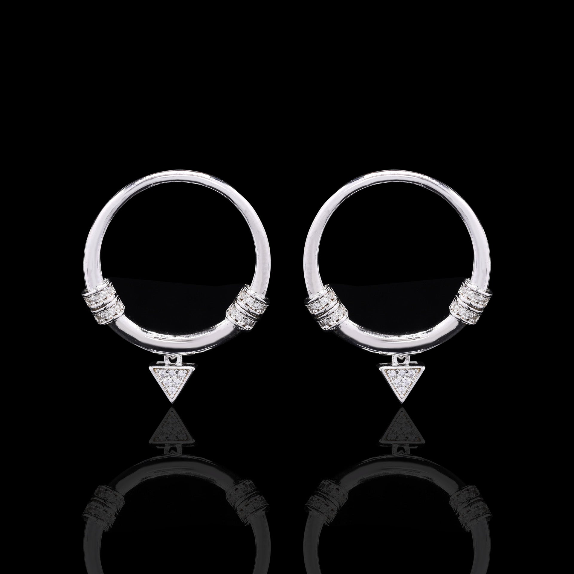 Hoop and Hang Silver Earrings