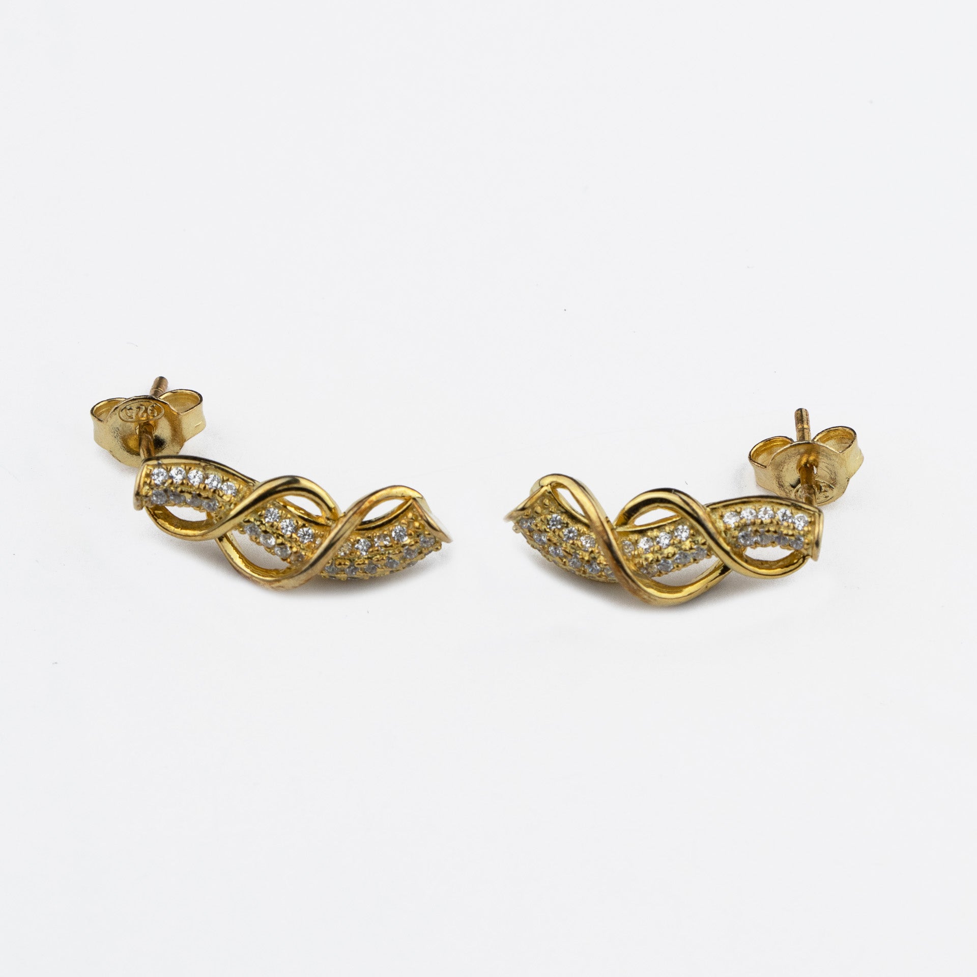 Gold Cobra Wave Earrings
