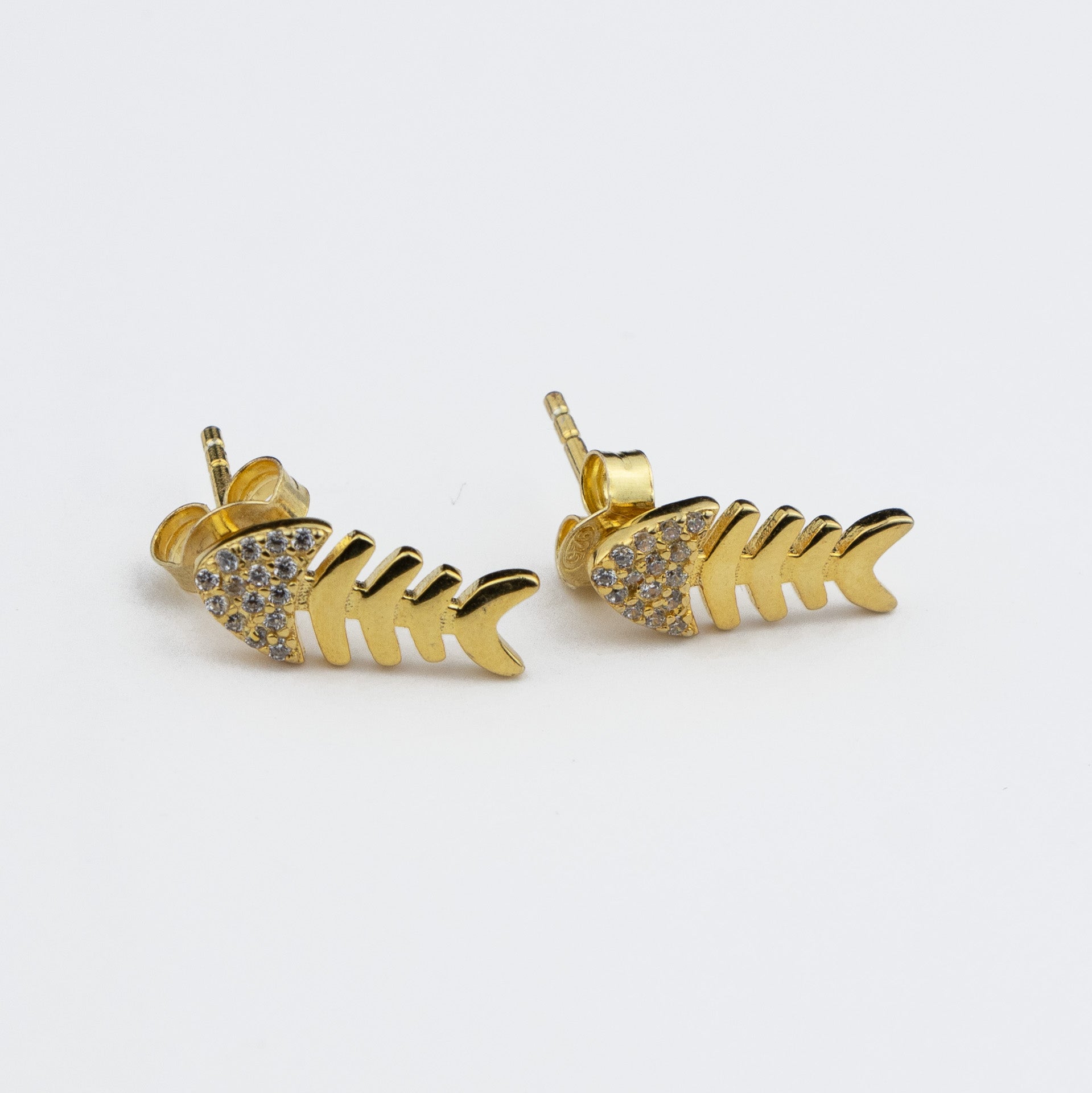 Golden Fishbone Earrings