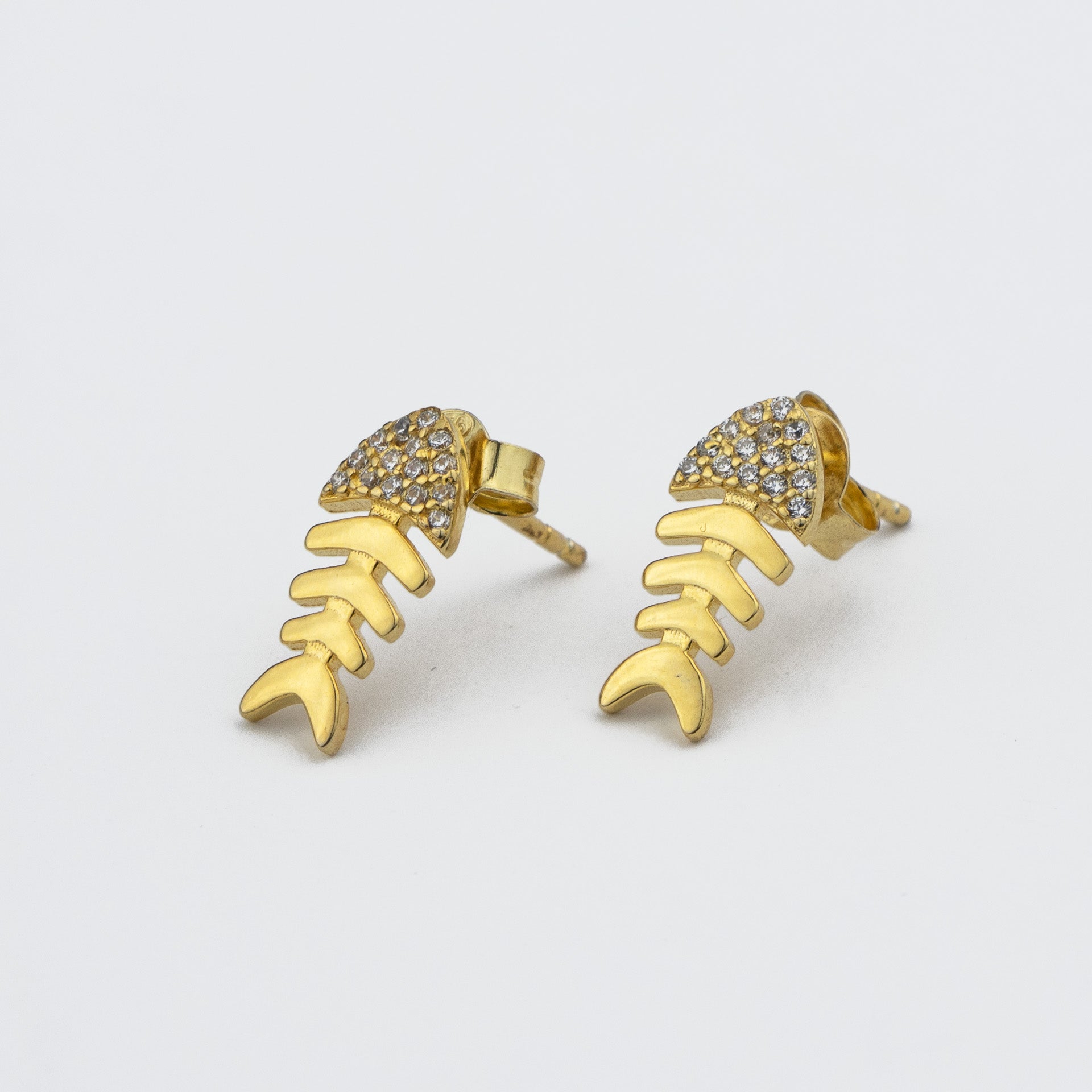 Golden Fishbone Earrings
