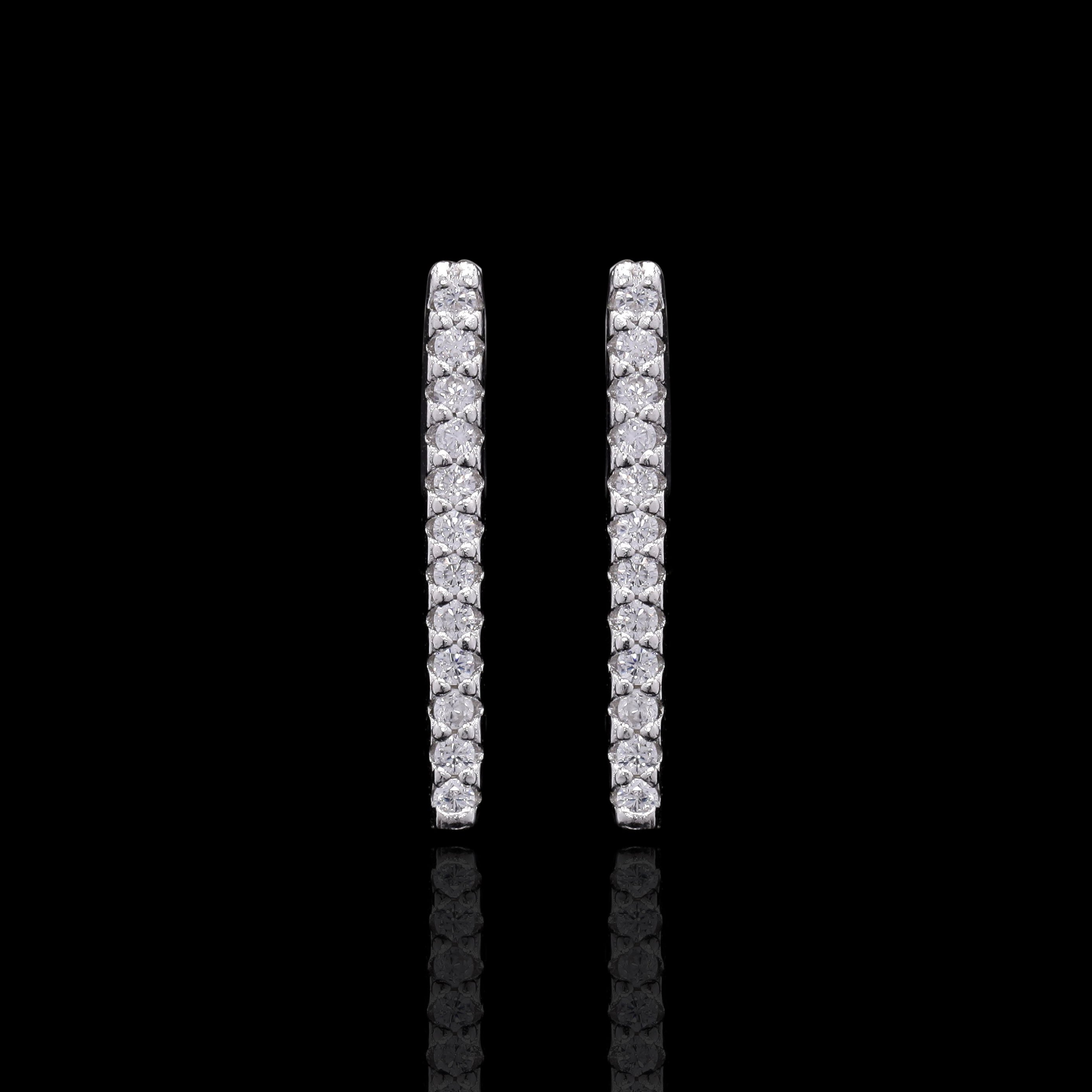 Cut Edge Silver Studs