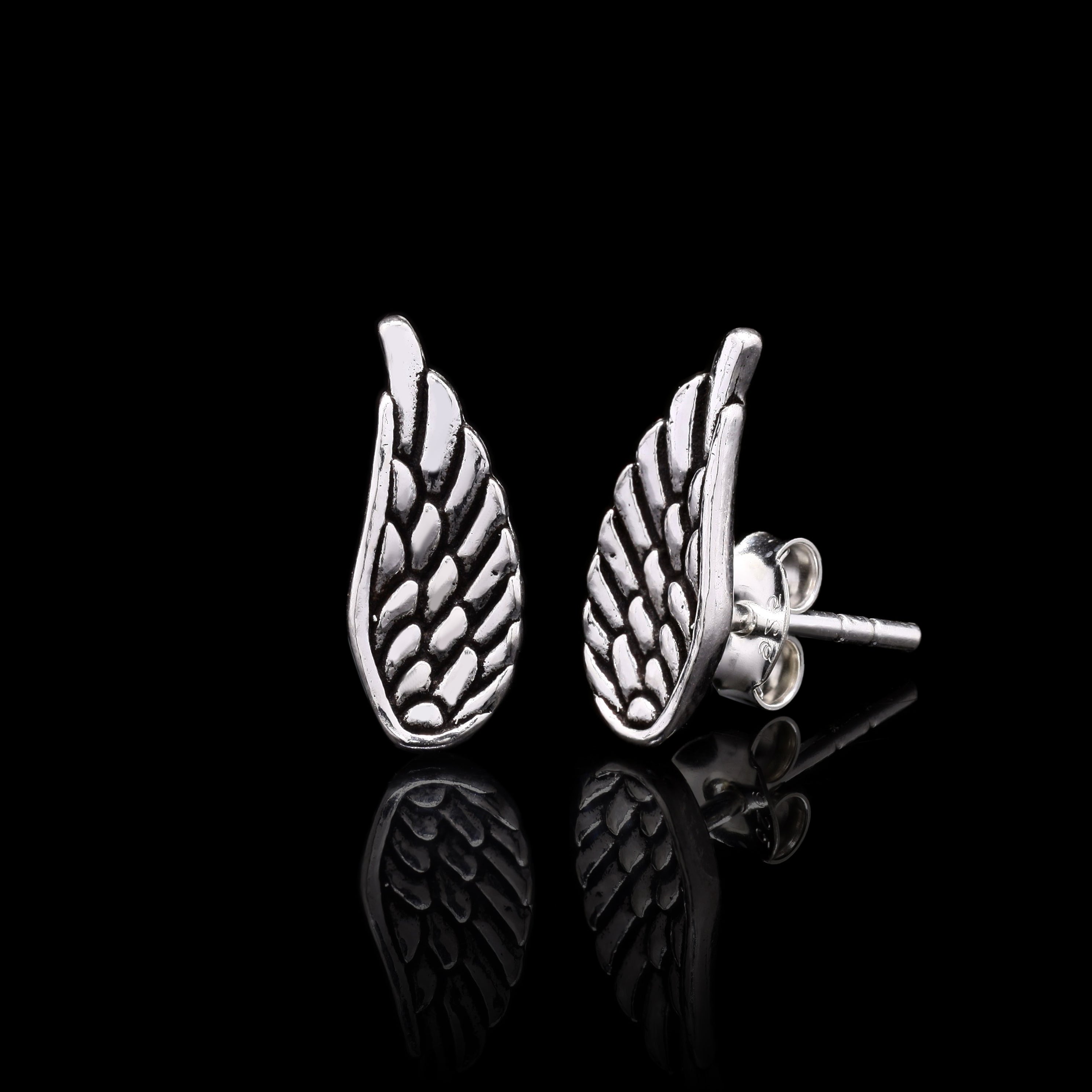 Silver Wings Studs