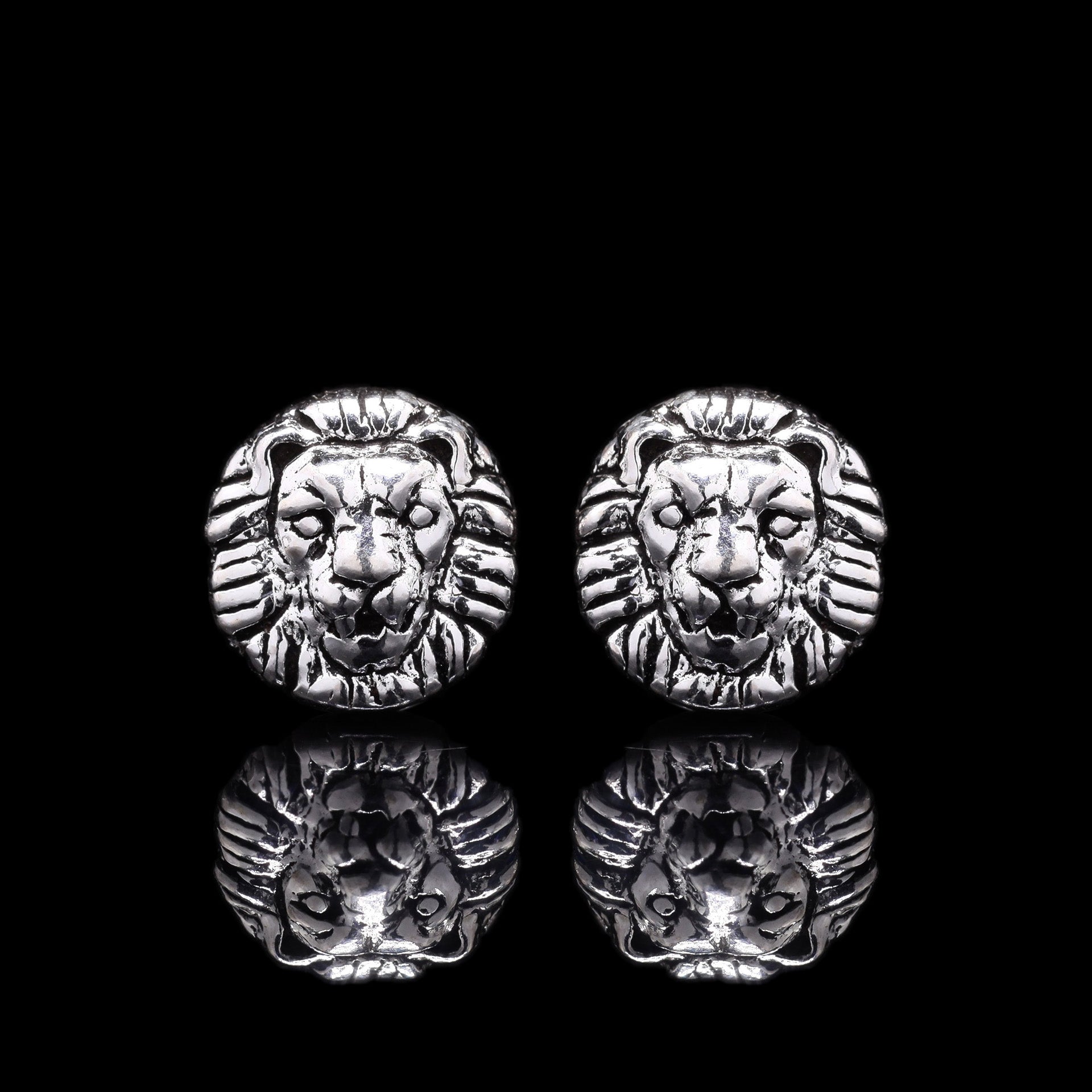 Fearless Lion Silver Studs