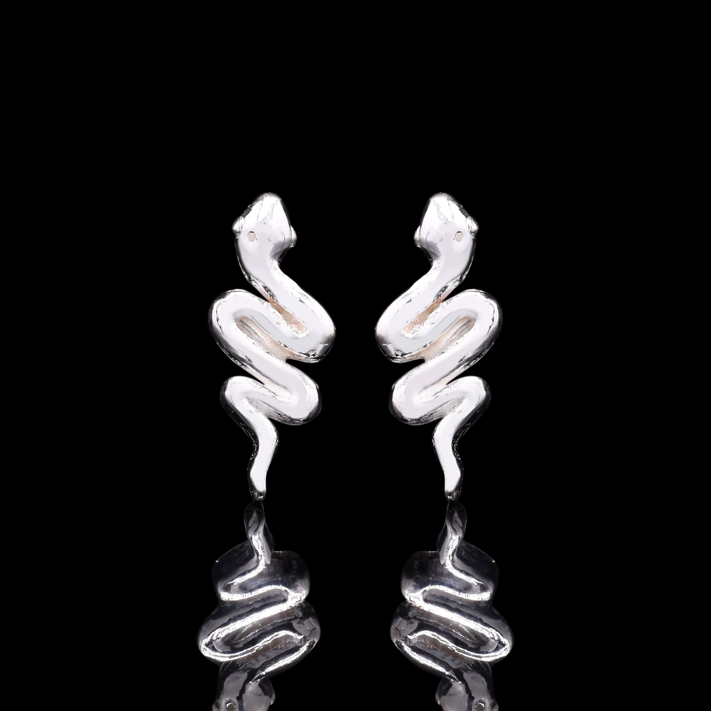 Sassy Snake Silver Studs