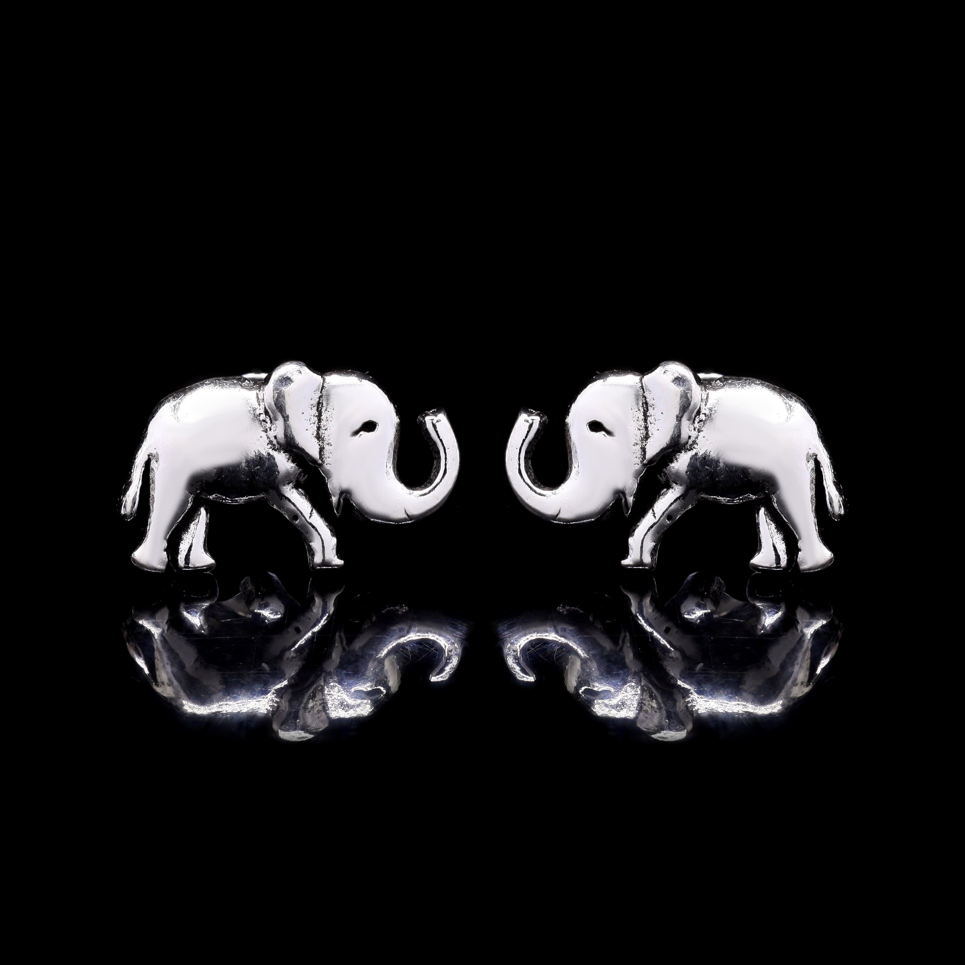Baby Elephant Silver Studs