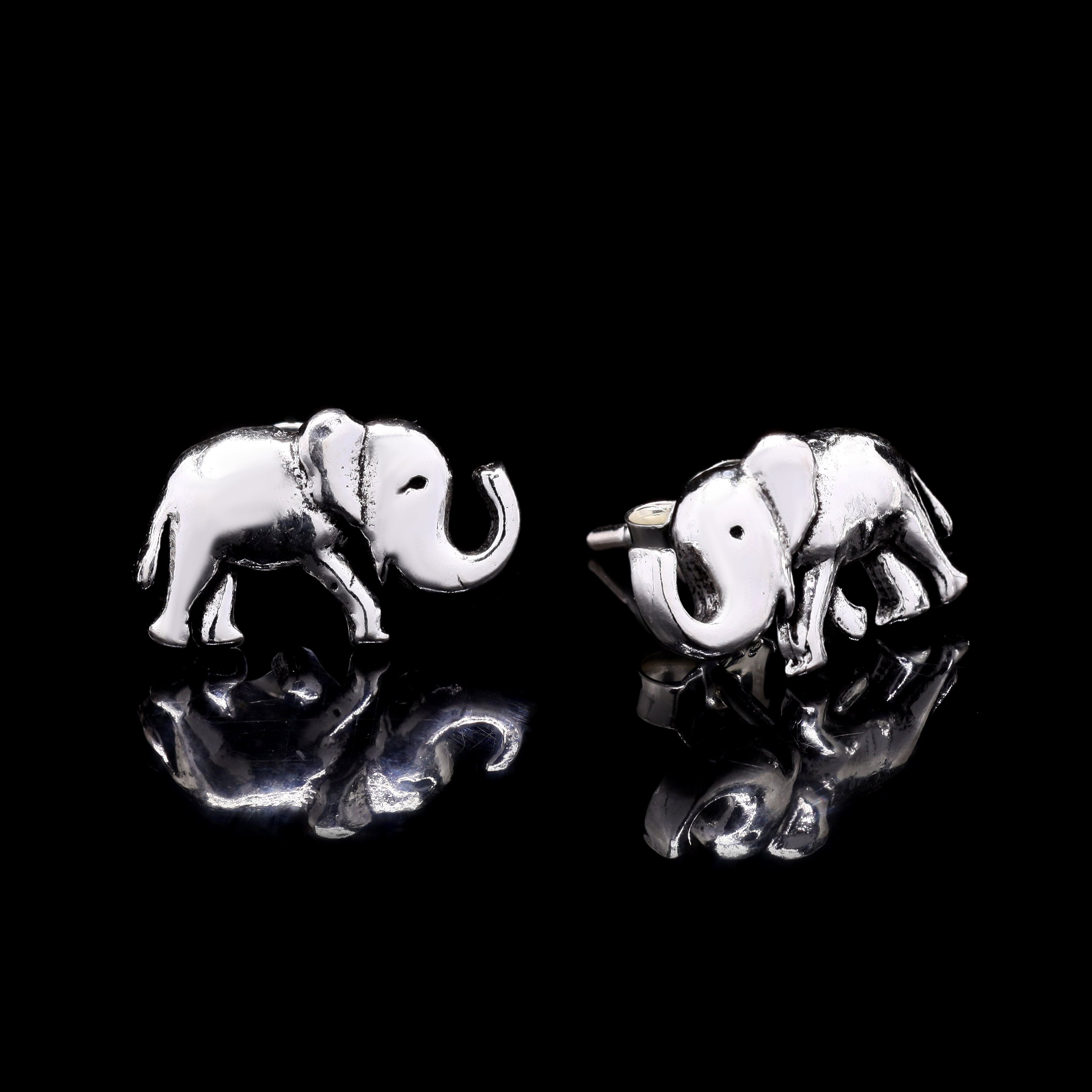 Baby Elephant Silver Studs