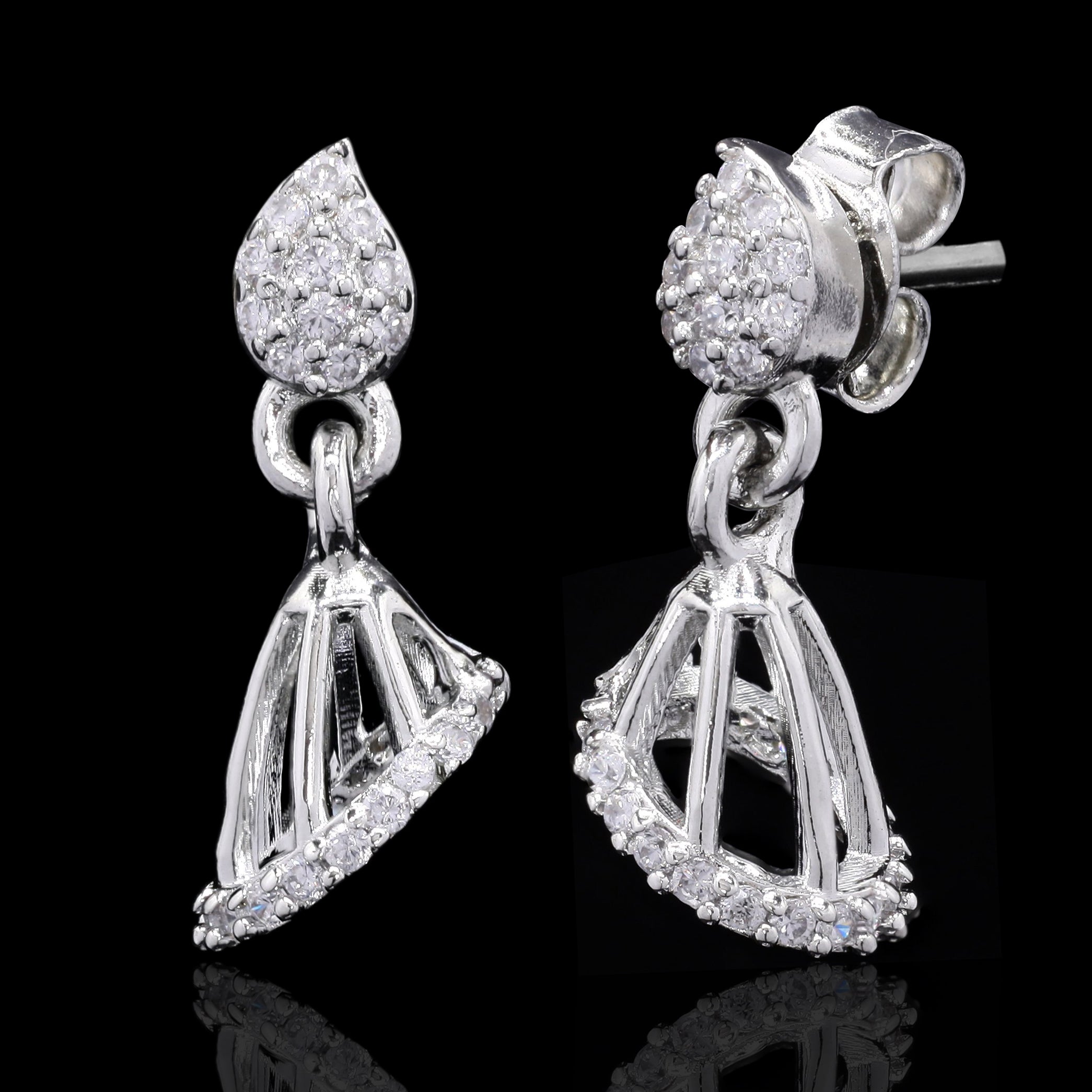 Noor Silver Jhumki