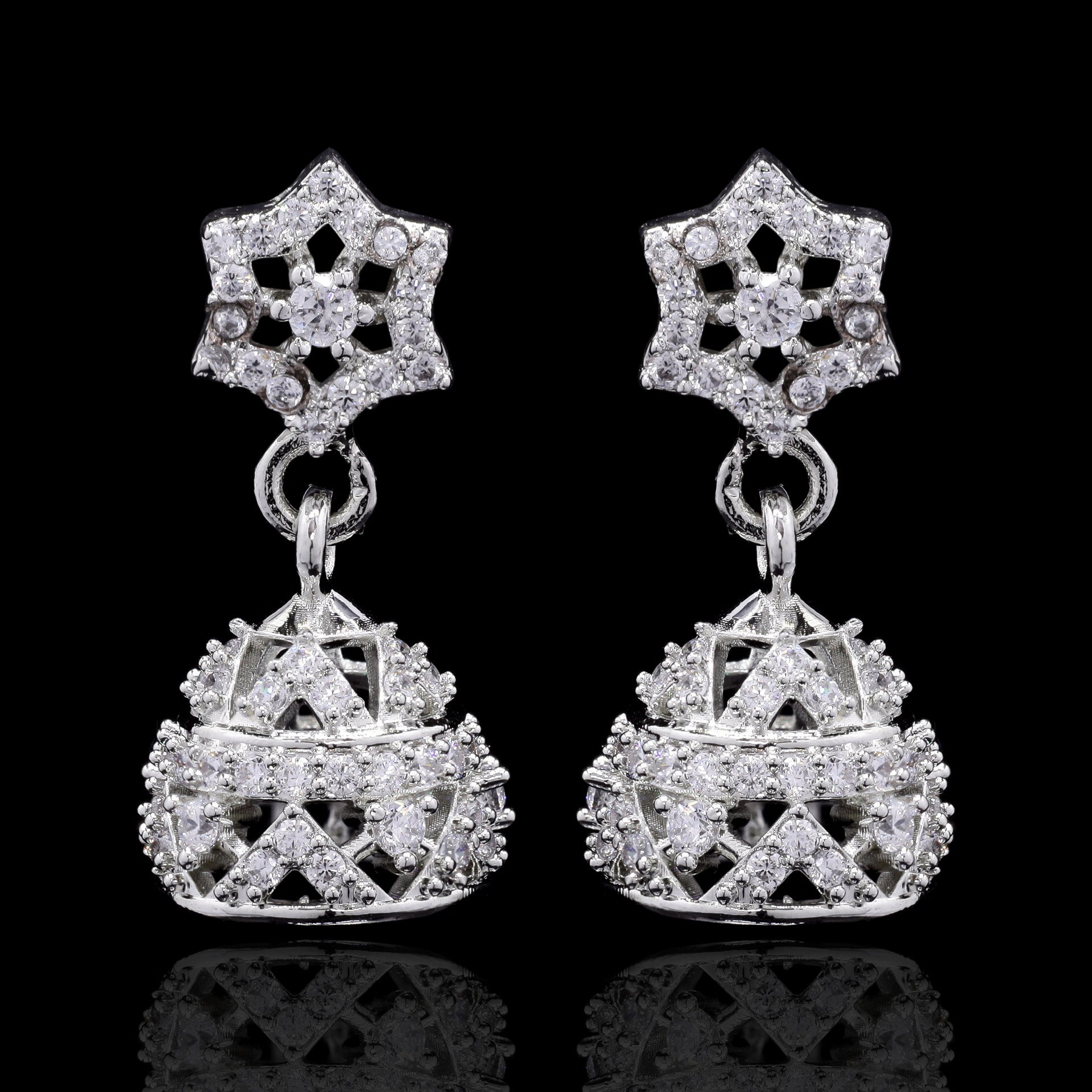 Tara Silver Jhumki