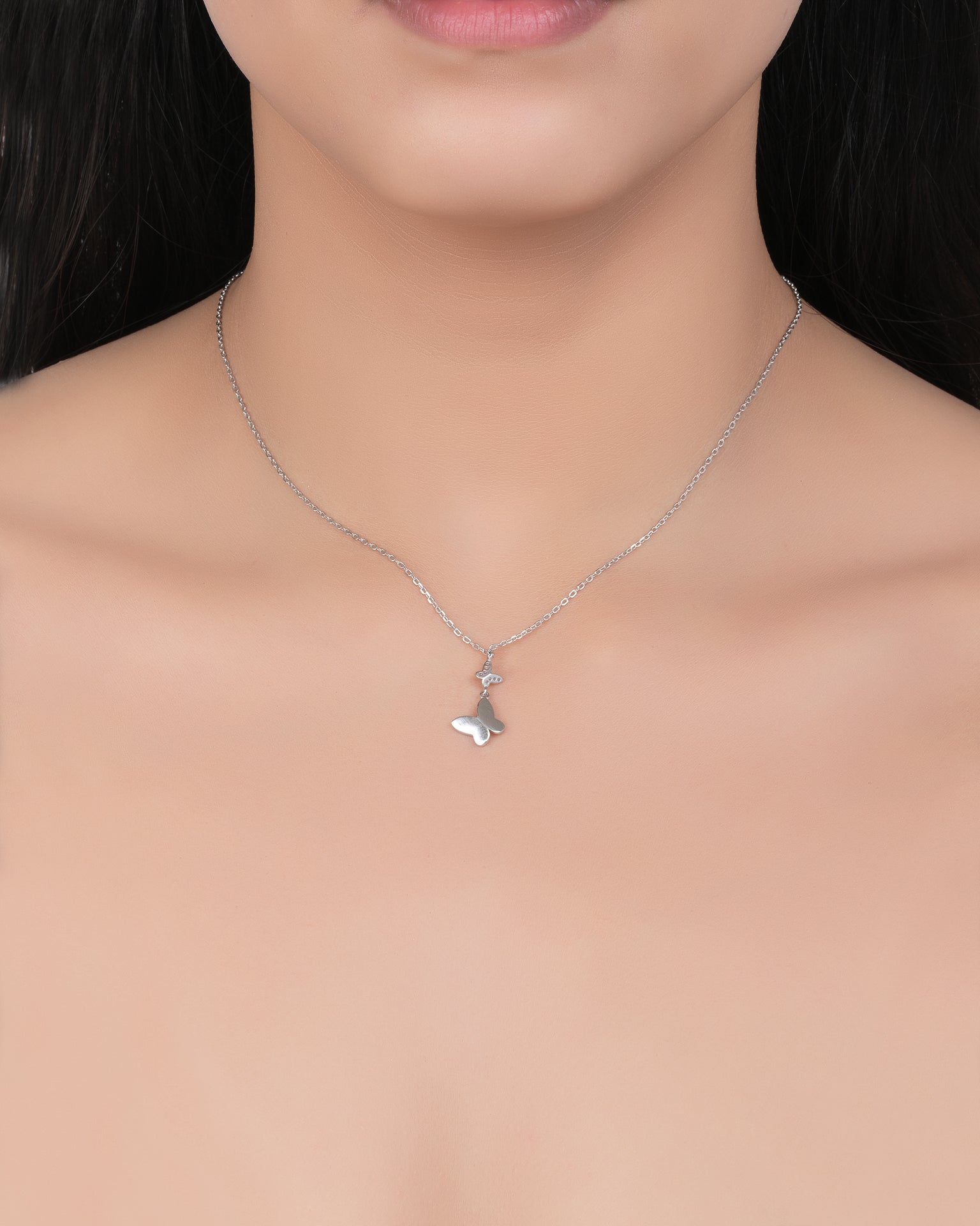 Dancing Butterflies Silver Pendant