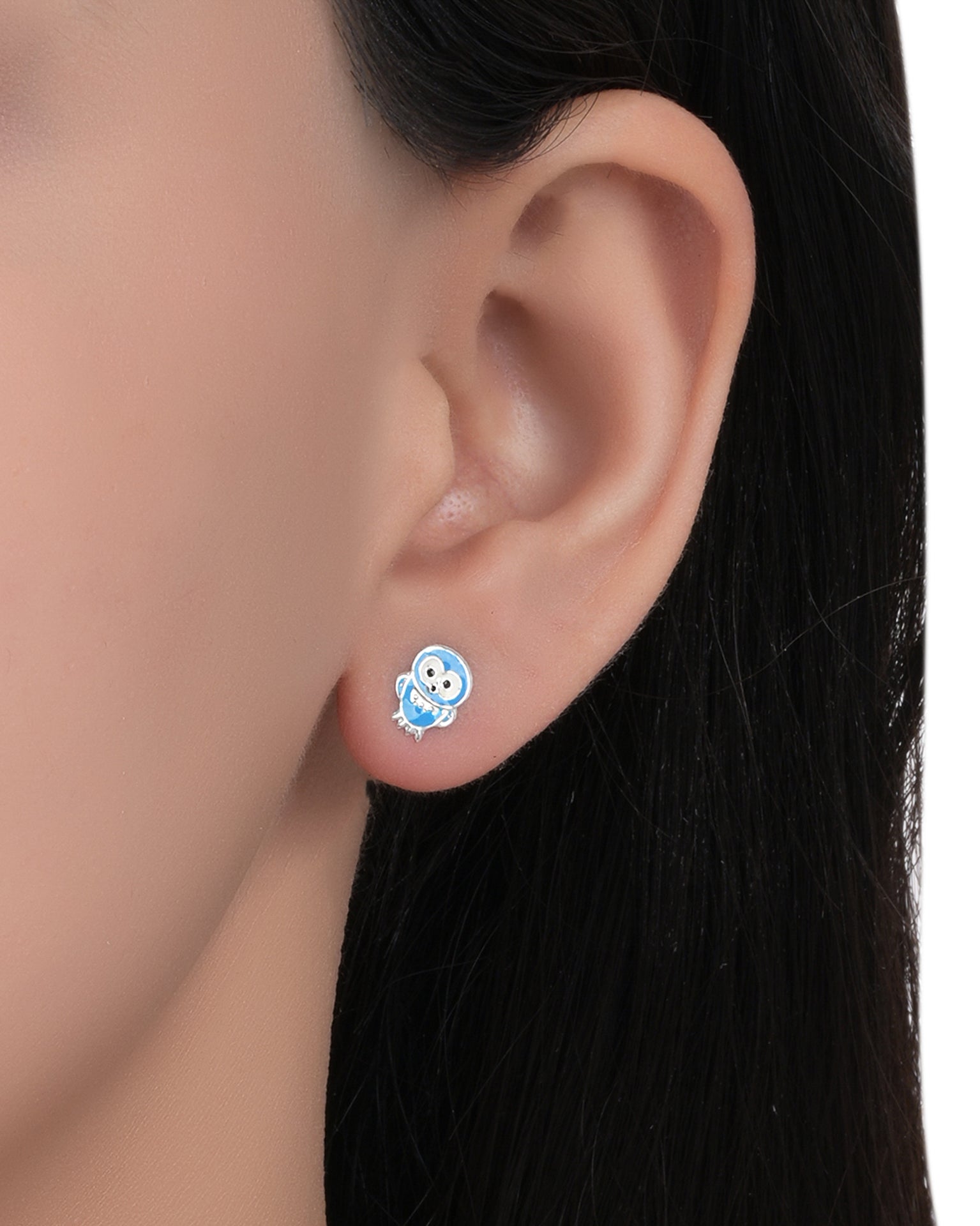 Icy Penguin Silver Studs
