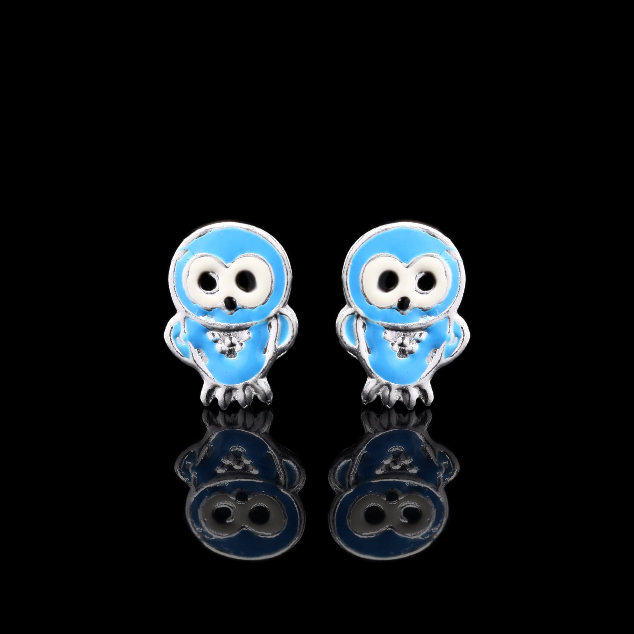 Icy Penguin Silver Studs