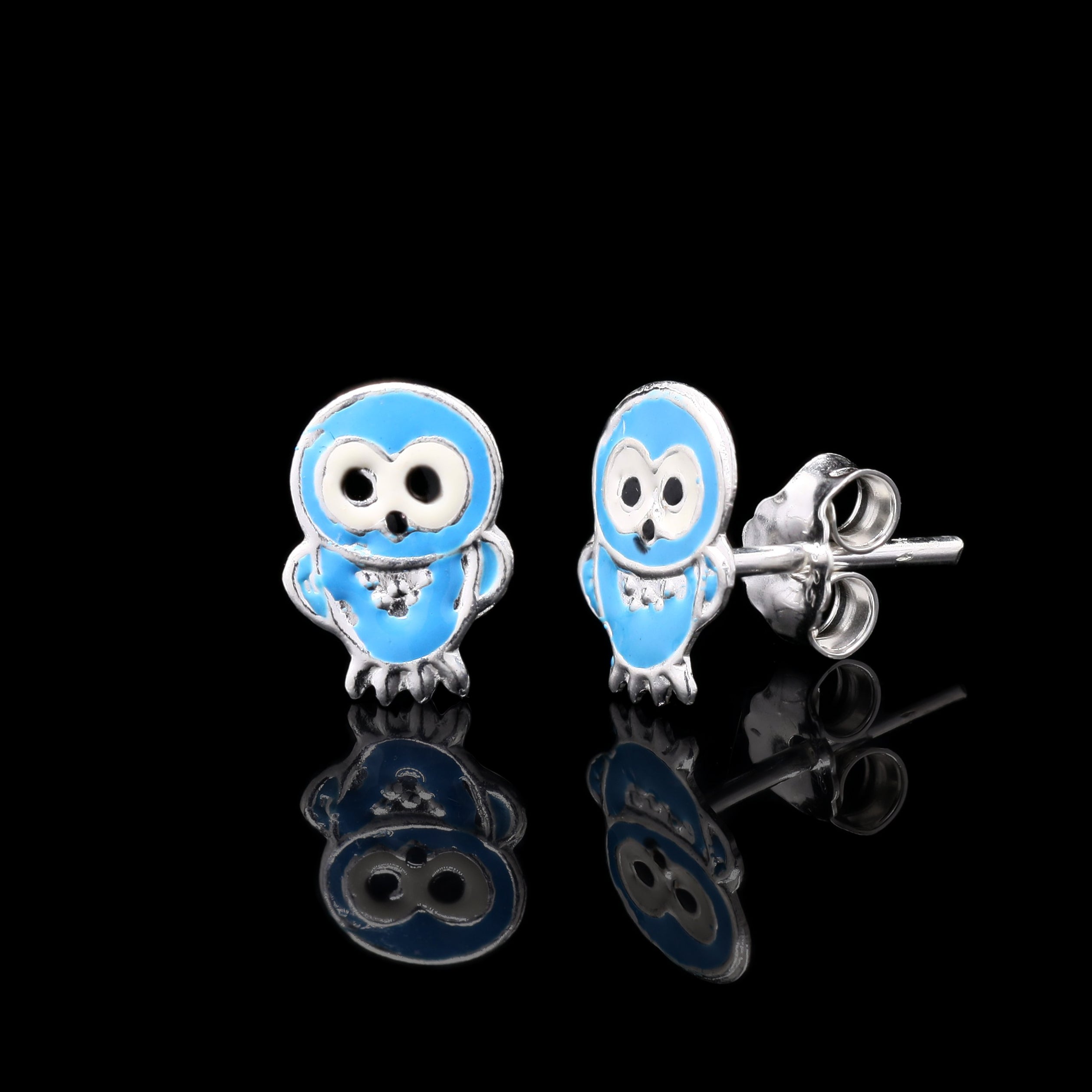 Icy Penguin Silver Studs