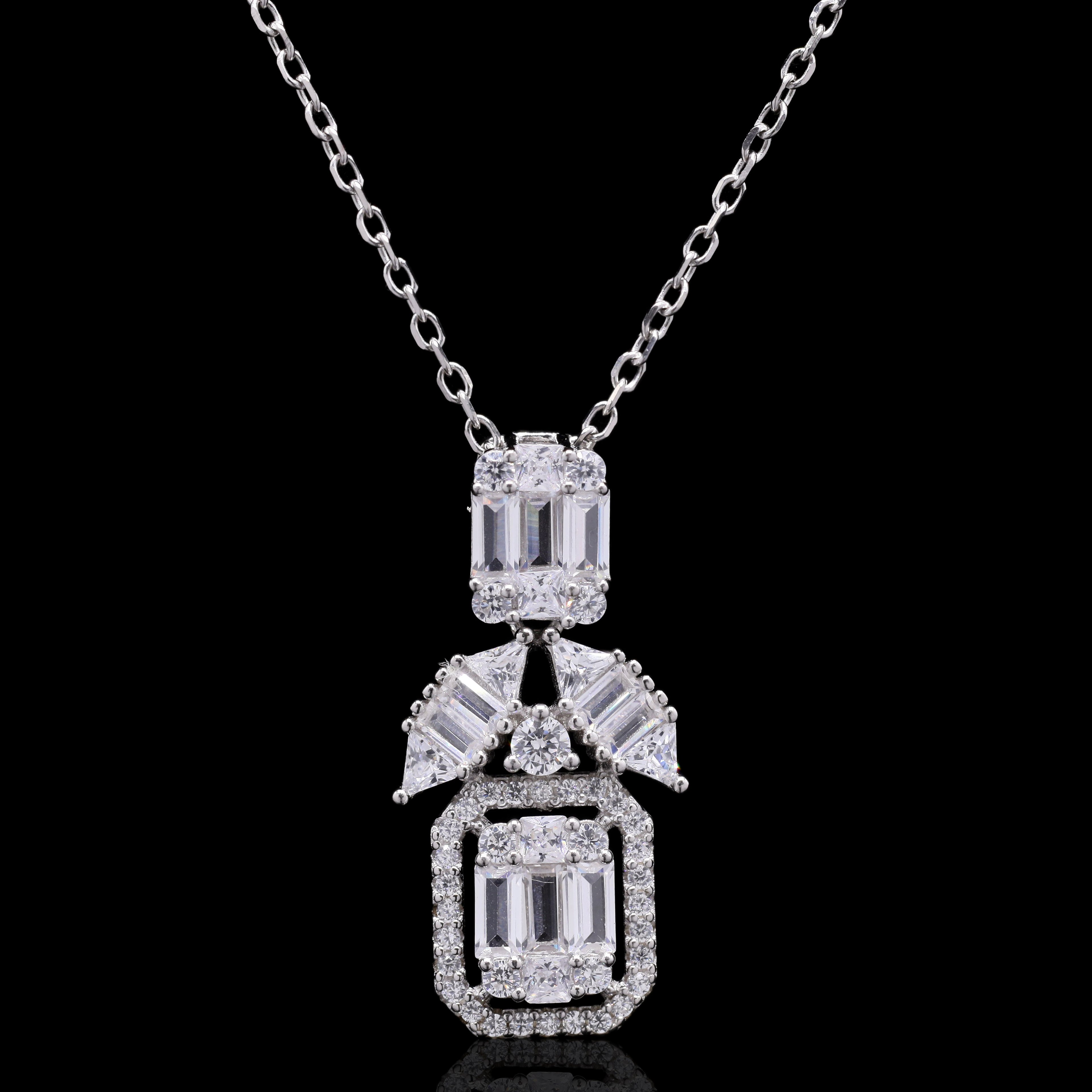 Leaf & Luminescence Silver Pendant