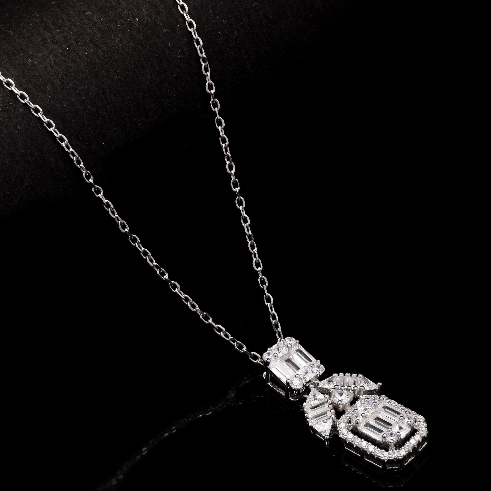 Leaf & Luminescence Silver Pendant