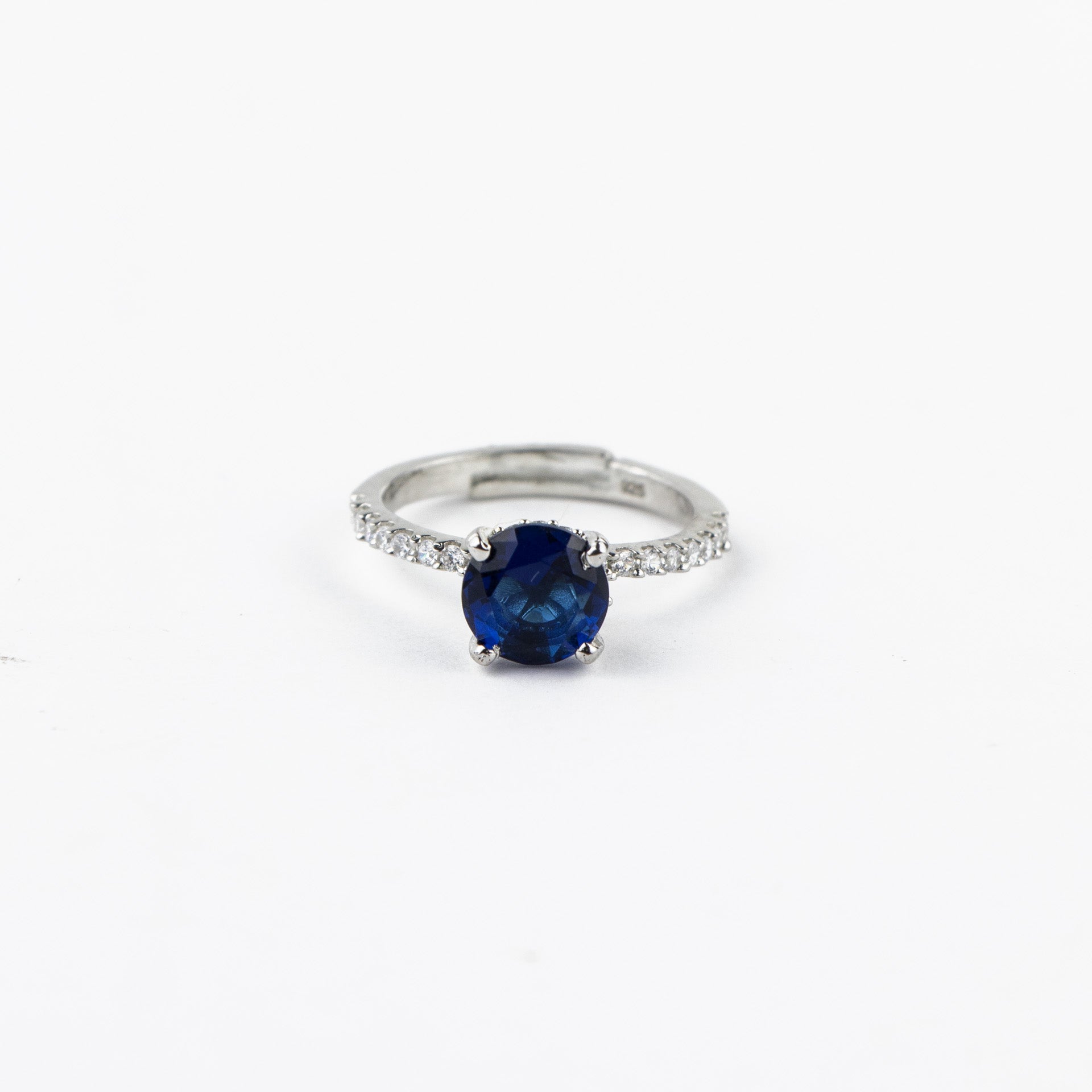 Blue Sparkle Silver Ring