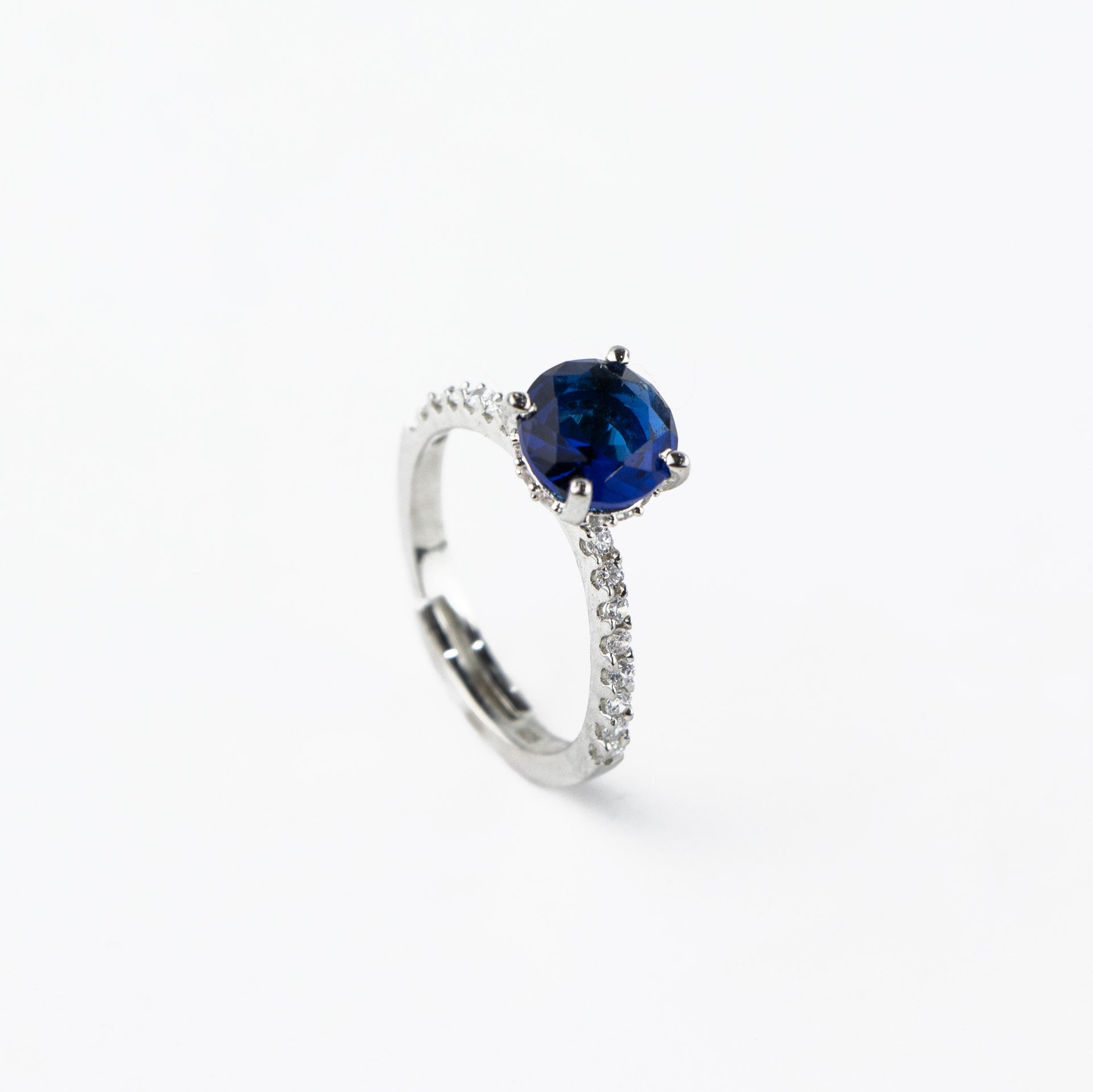 Blue Sparkle Silver Ring