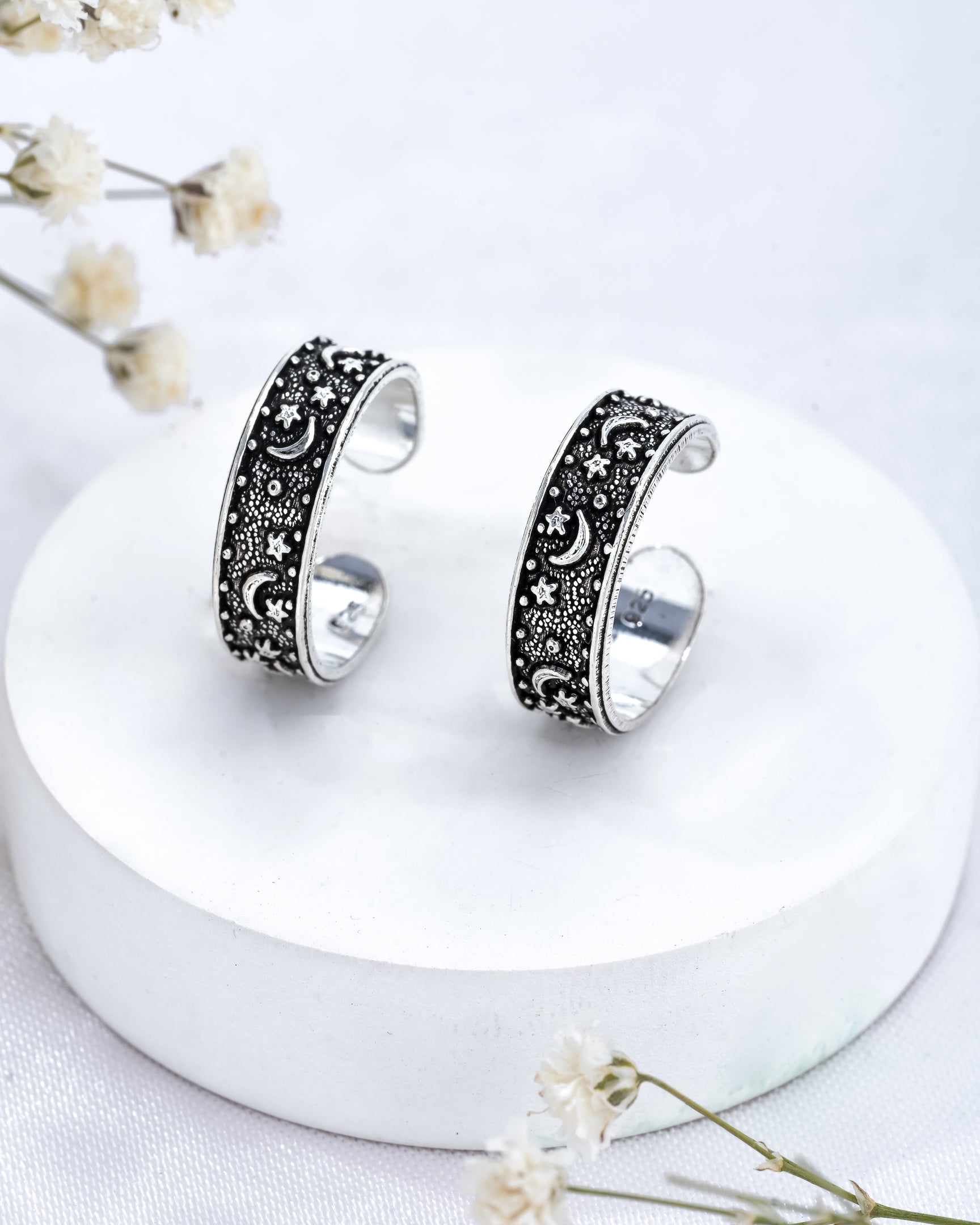 Celestial Silver Toe Rings