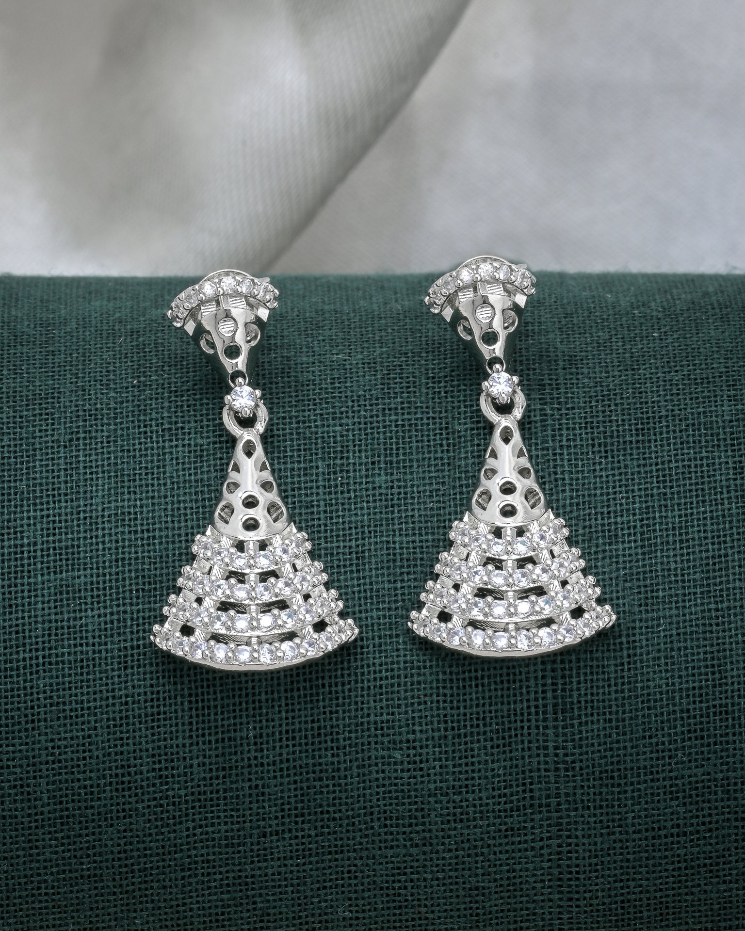 Bold Statement Silver Earrings