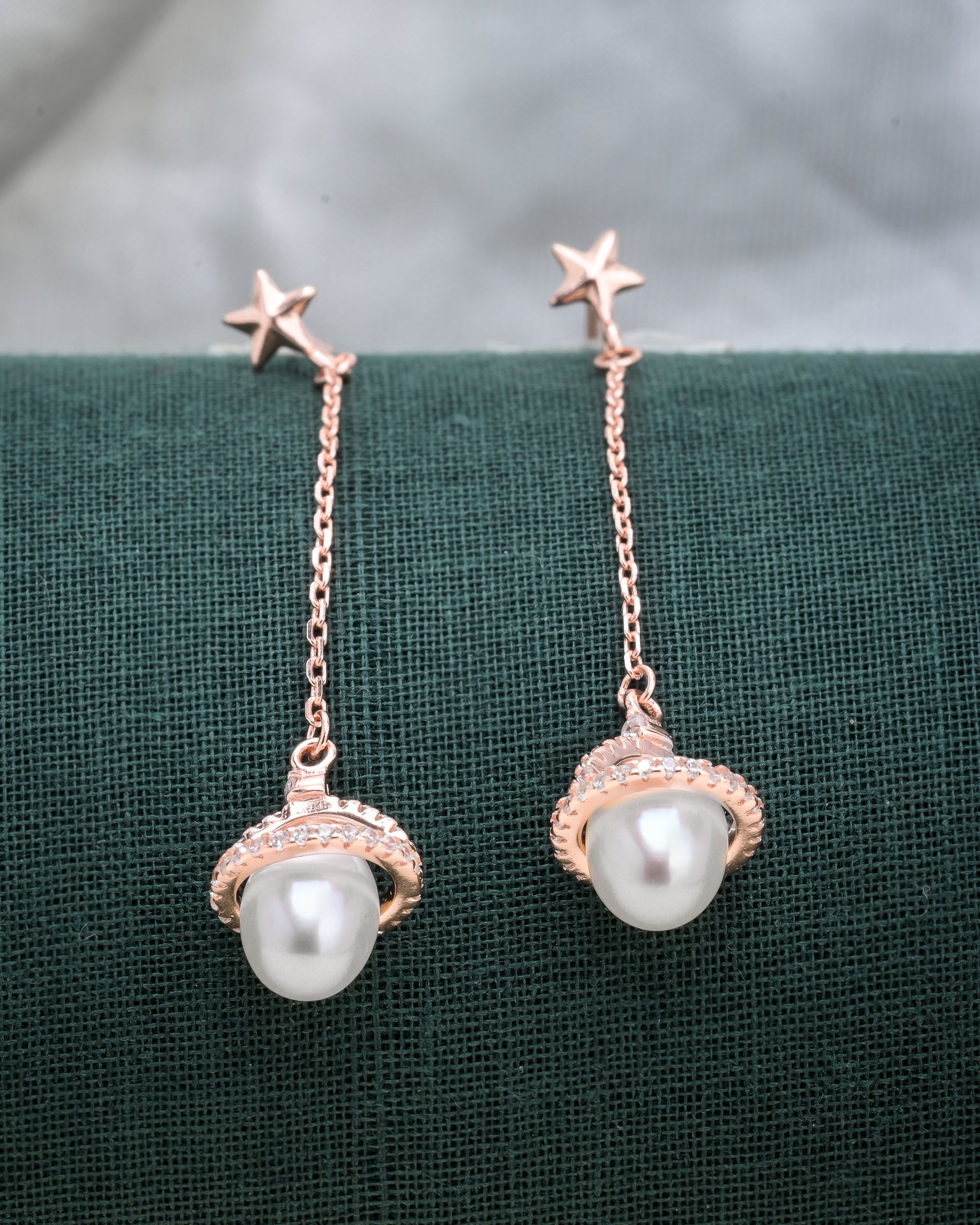Pearl Drop Silver Earrings