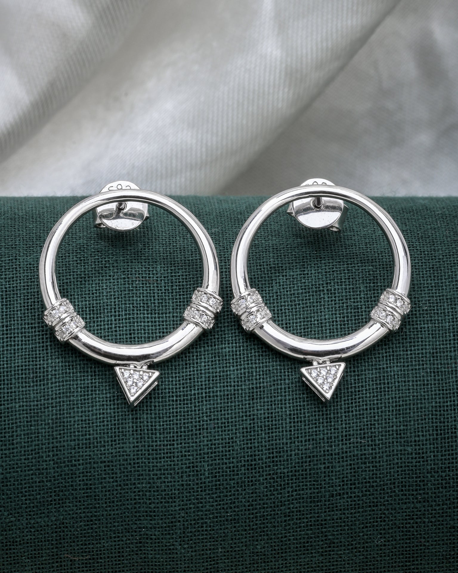 Hoop and Hang Silver Earrings