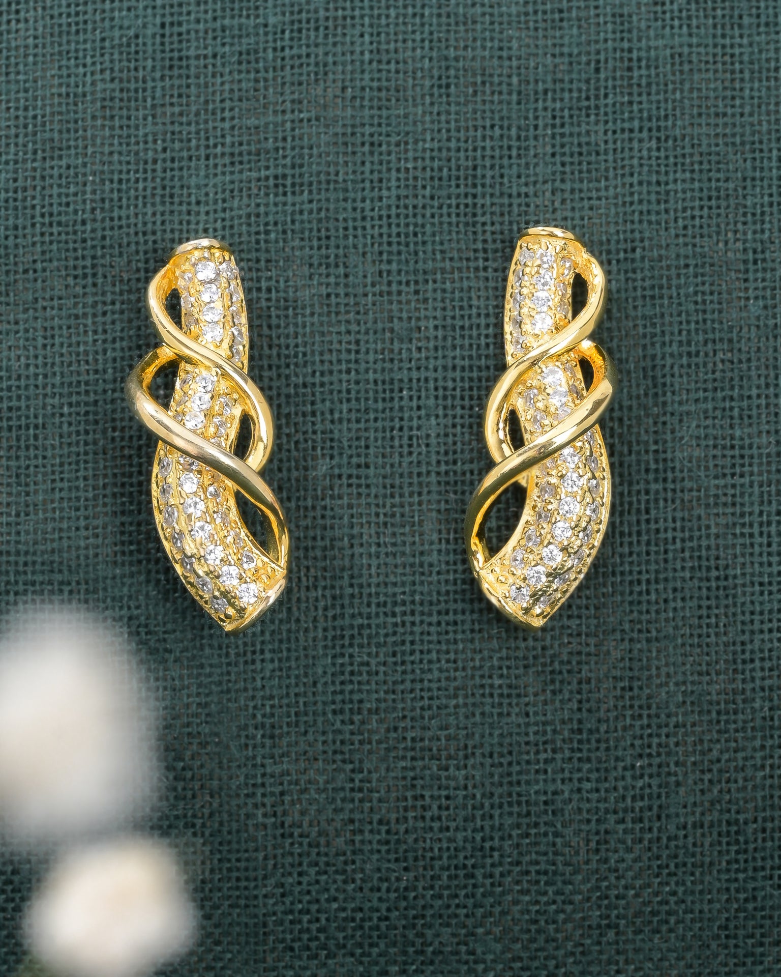 Gold Cobra Wave Earrings