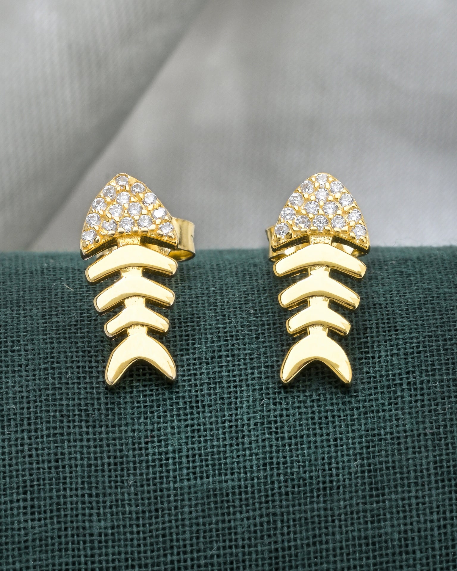 Golden Fishbone Earrings